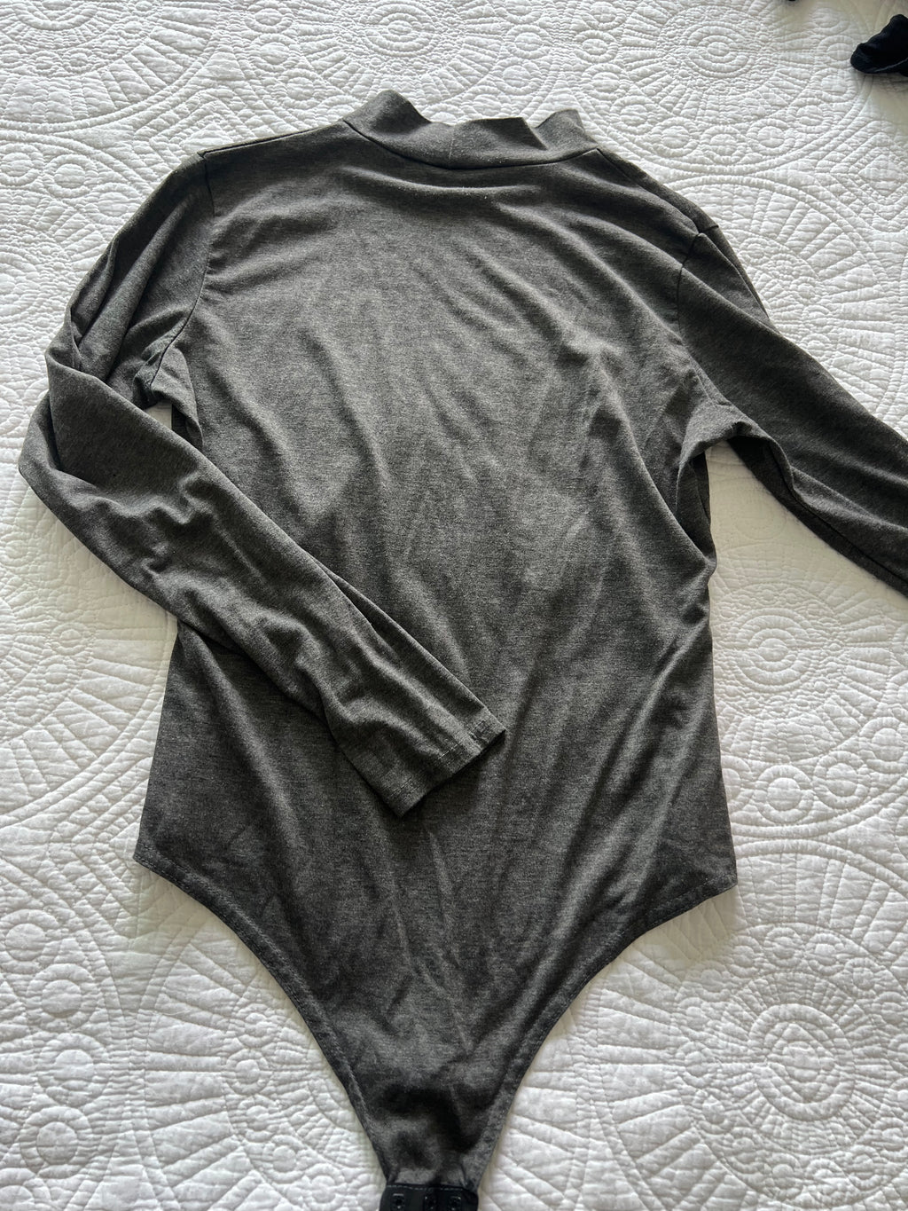 Grey turtle neck bodysuit
