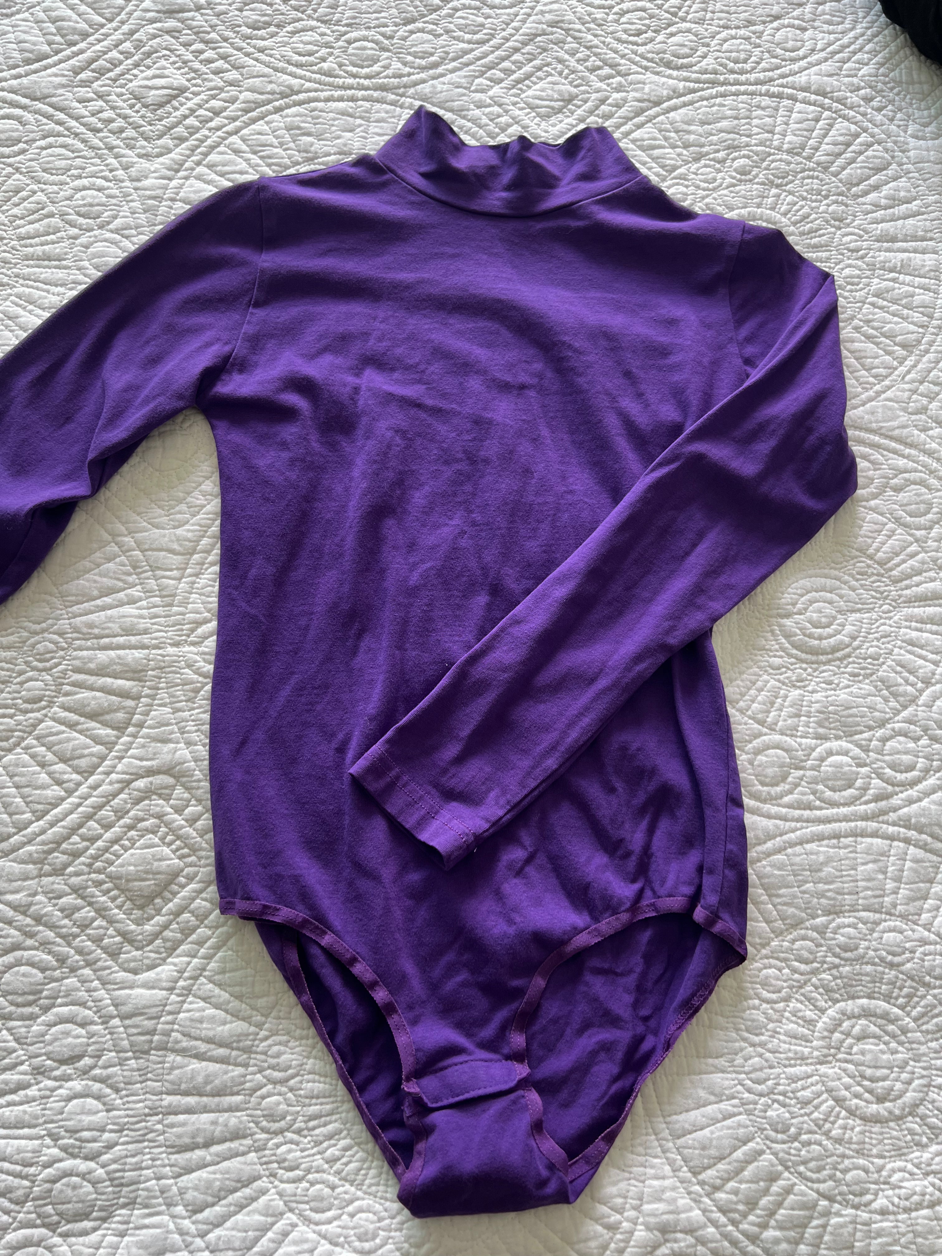 Purple turtle neck bodysuit