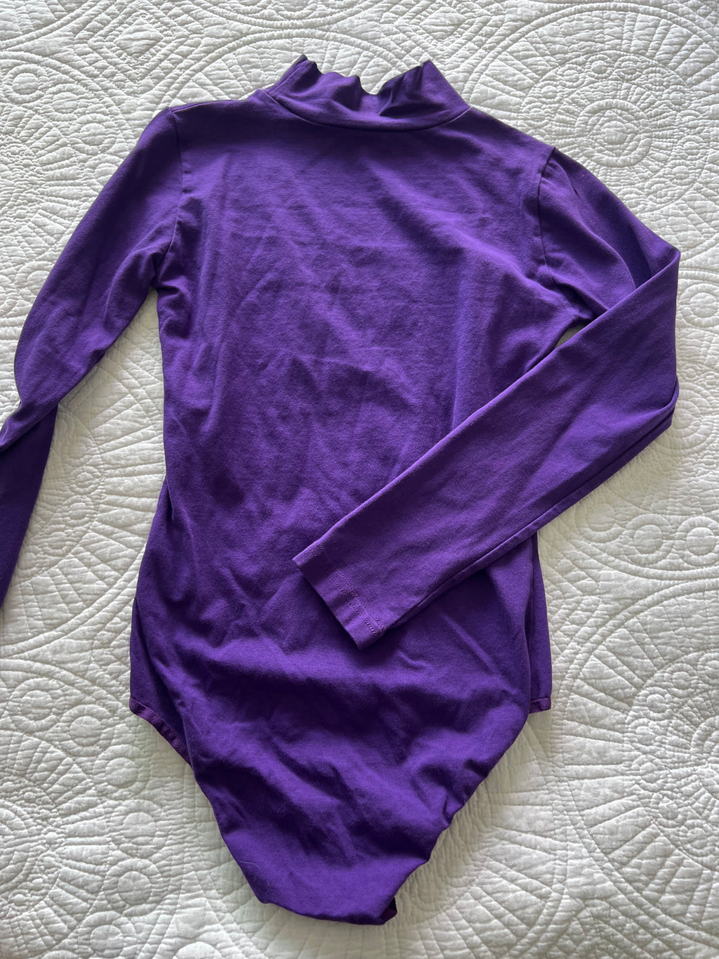 Purple turtle neck bodysuit