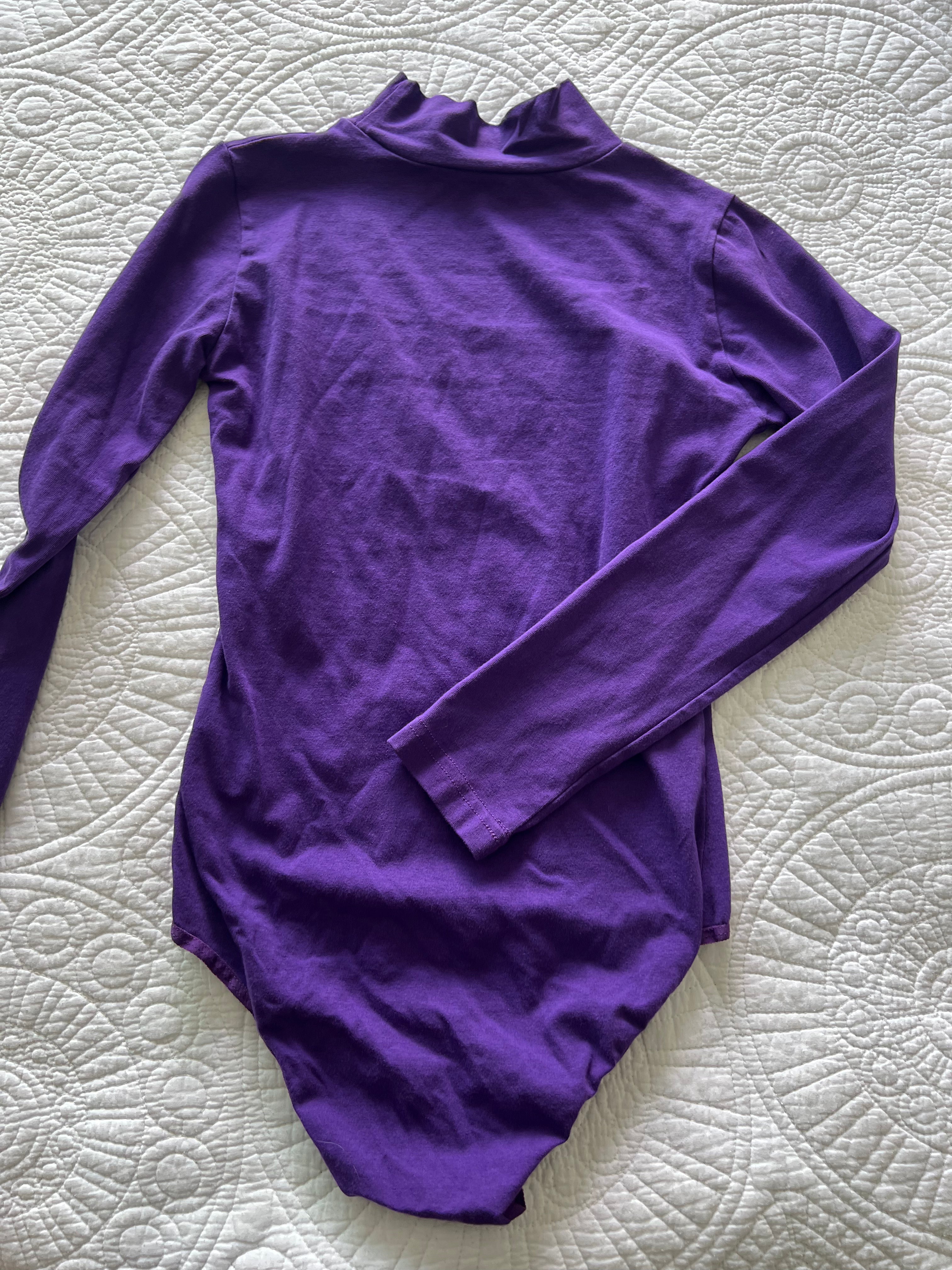 Purple turtle neck bodysuit