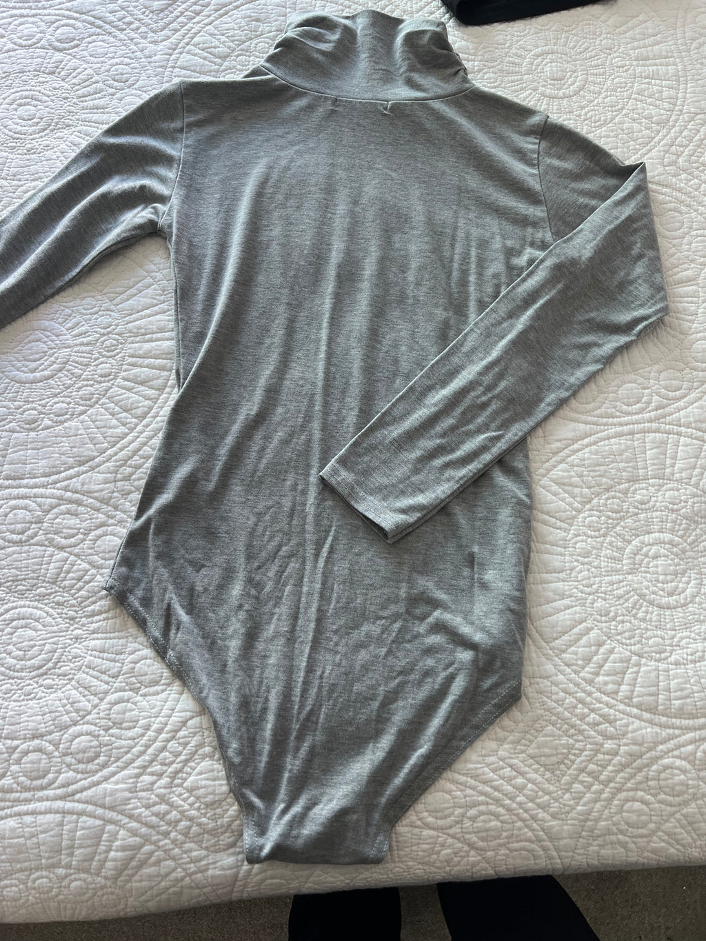 Grey turtle neck bodysuit