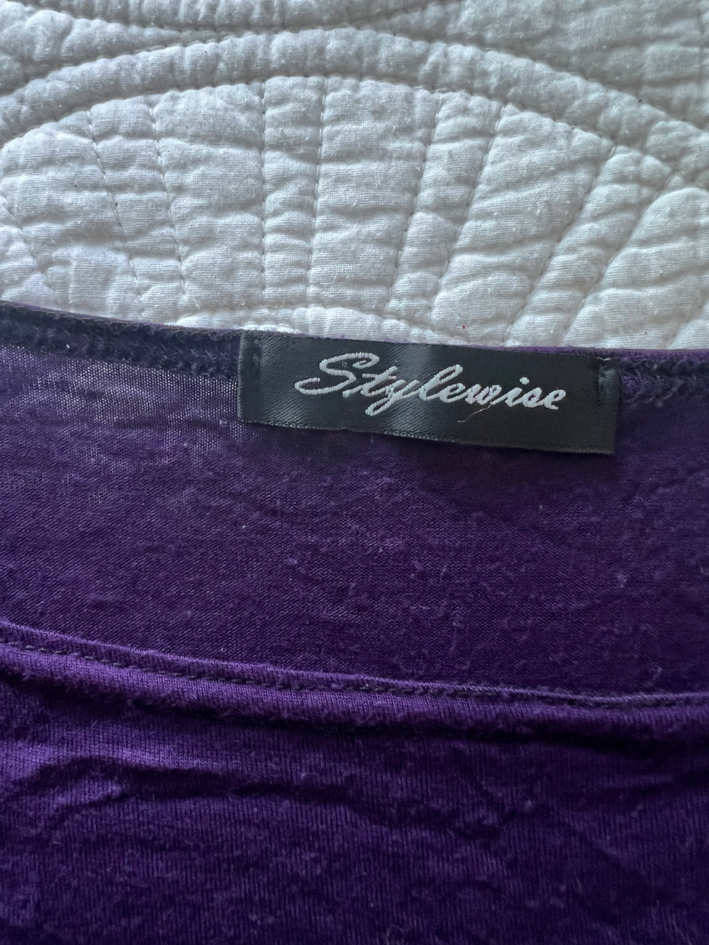 Purple long sleeve top