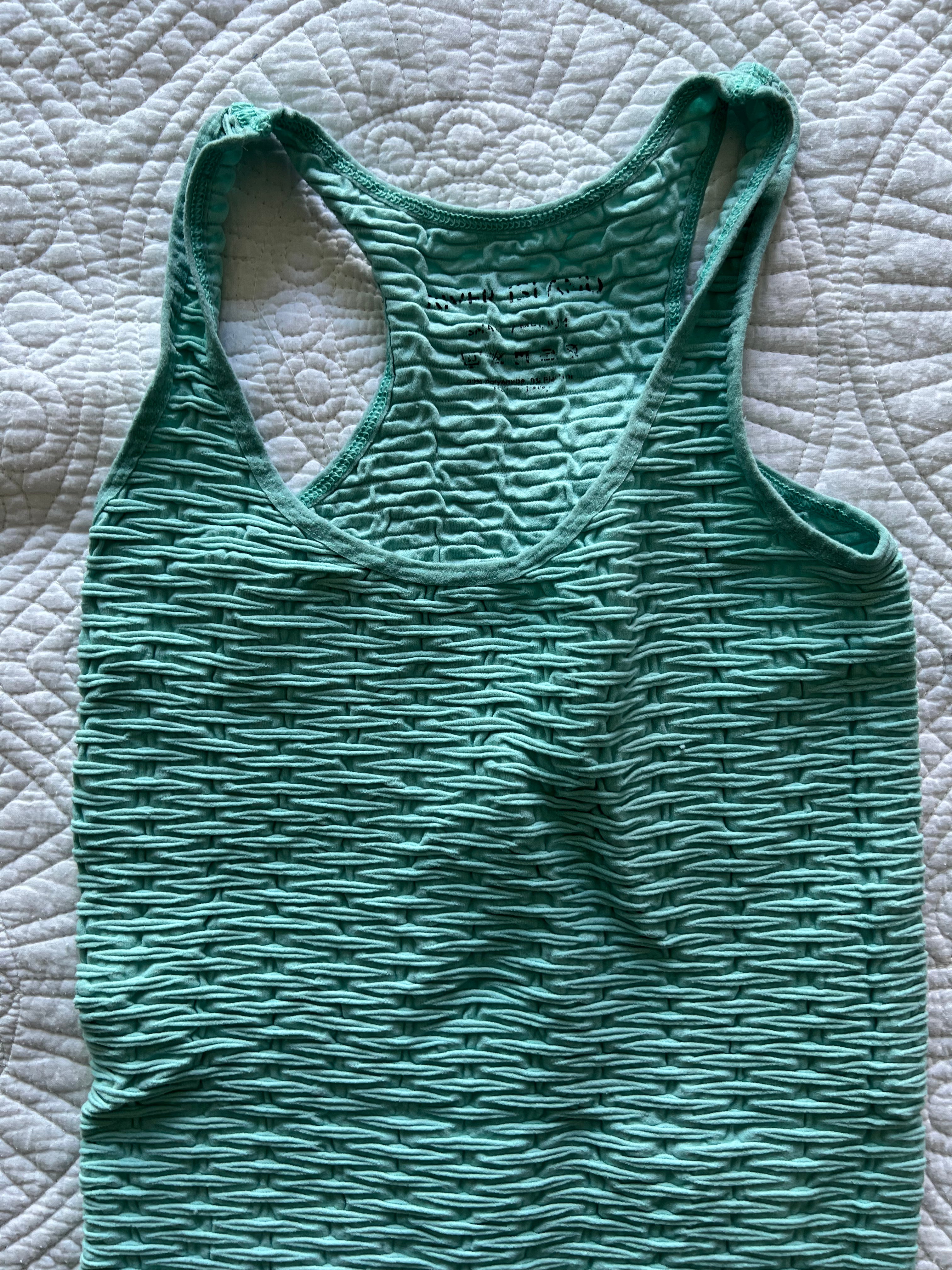 Textured green top