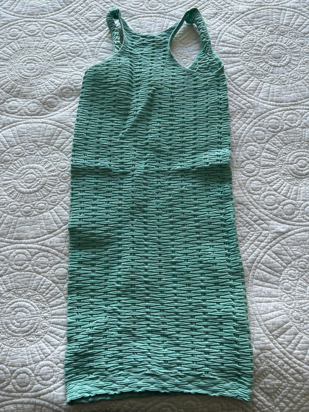Textured green top