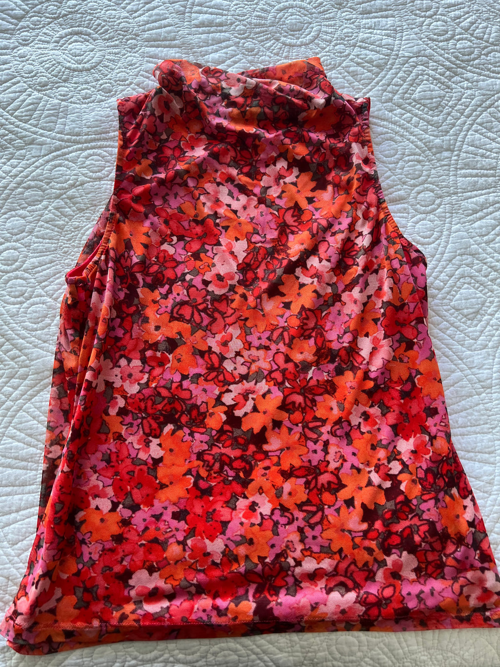 Red floral top