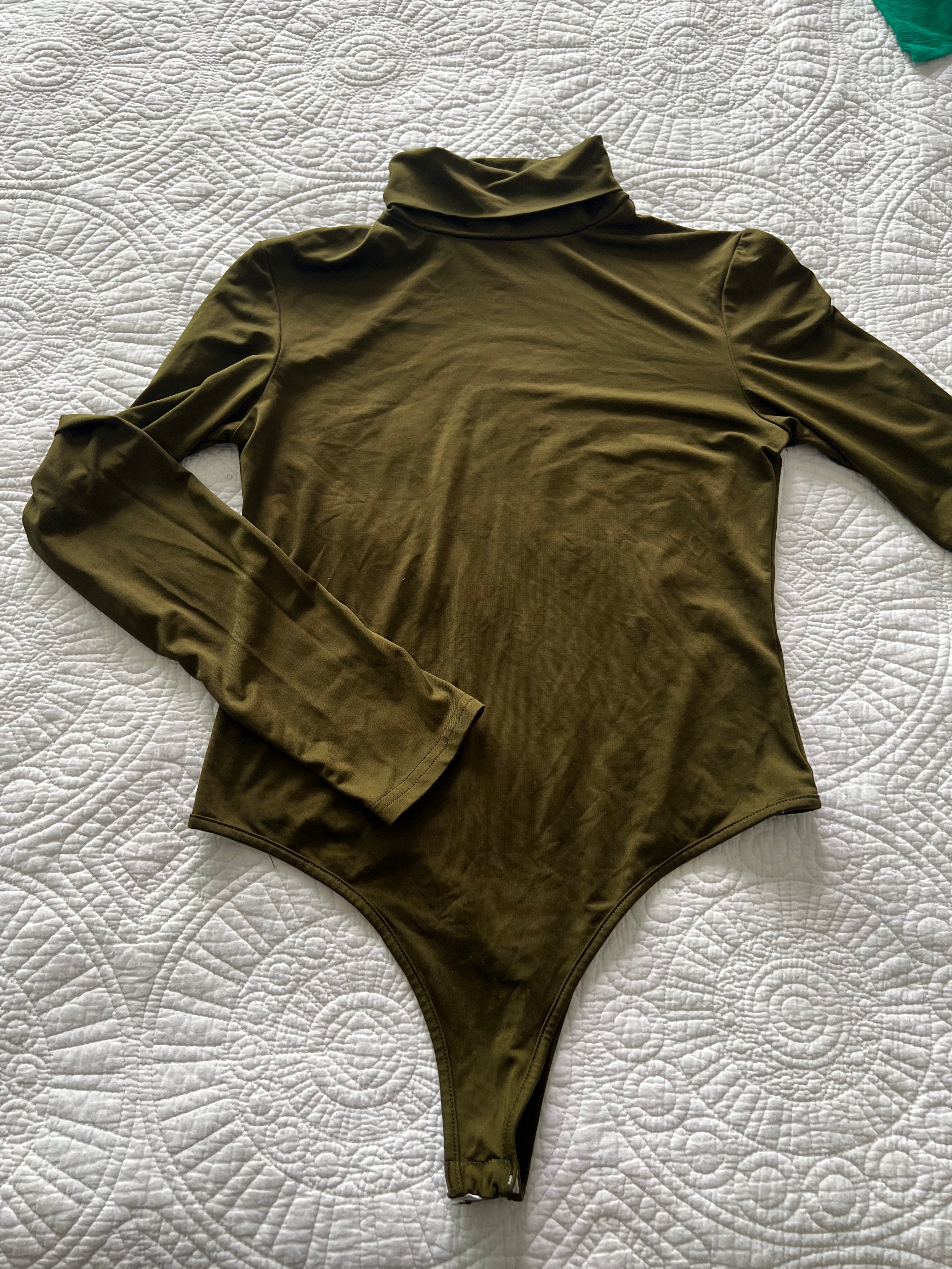 Khaki turtle neck bodysuit