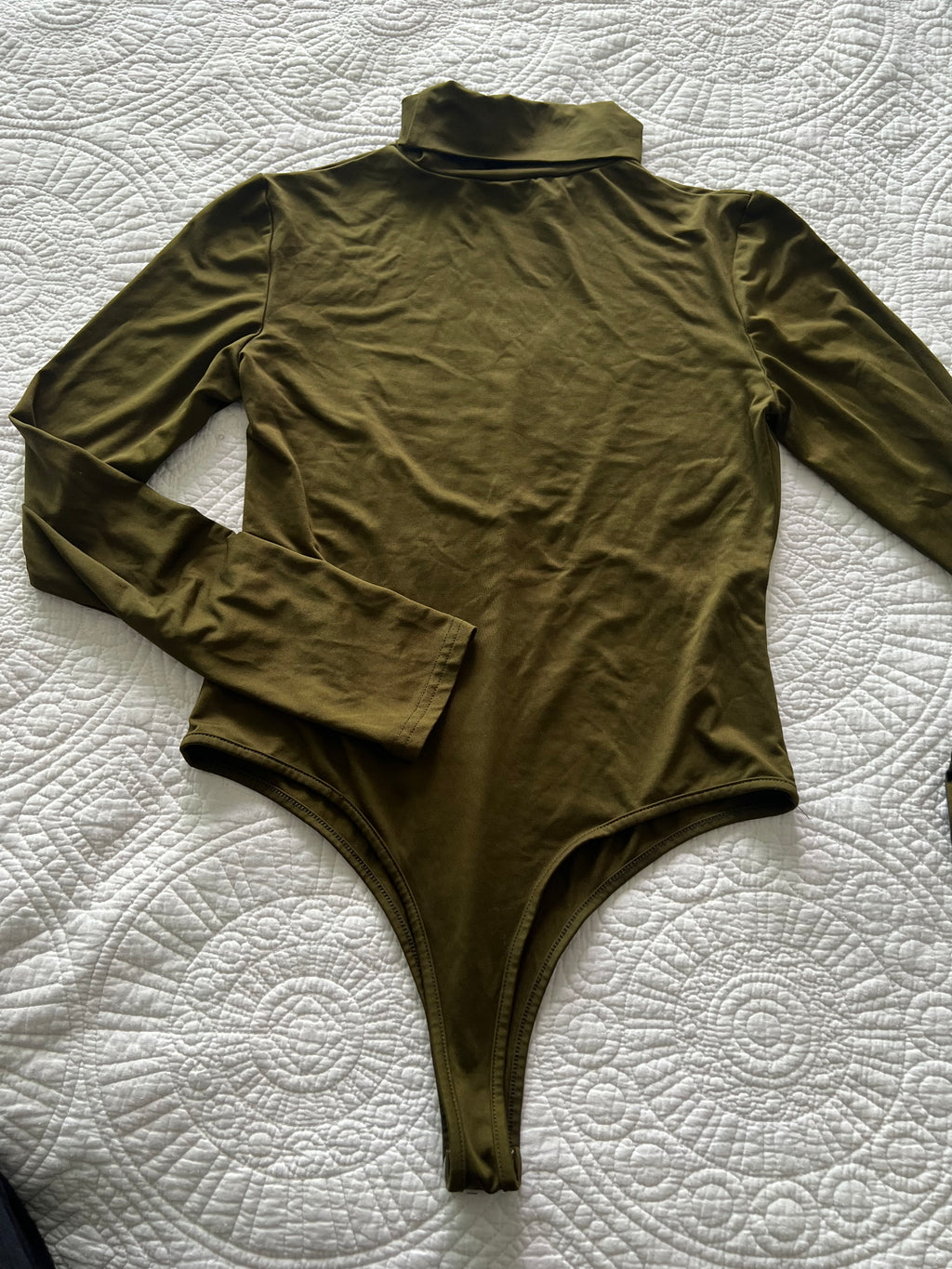 Khaki turtle neck bodysuit
