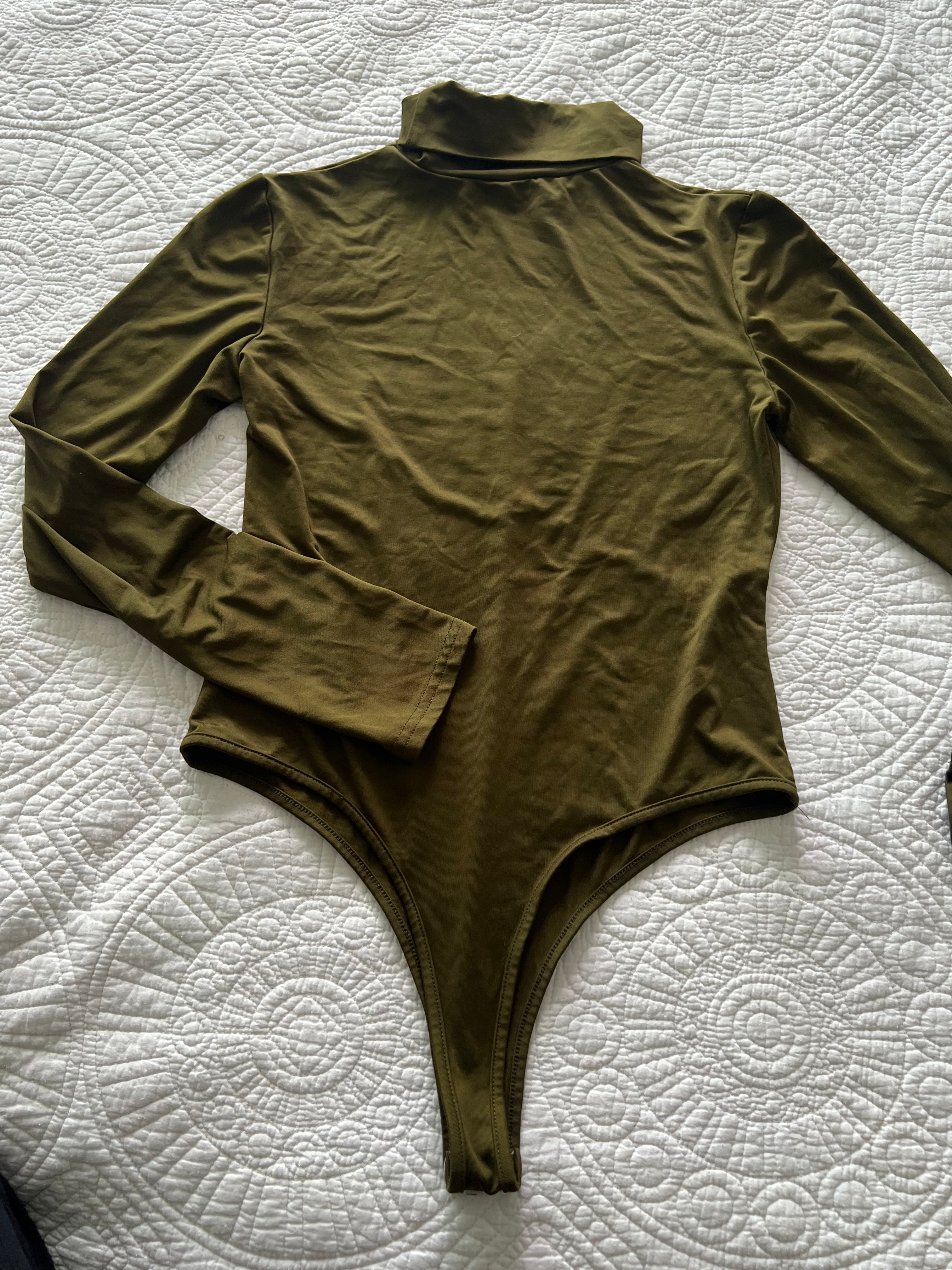 Khaki turtle neck bodysuit