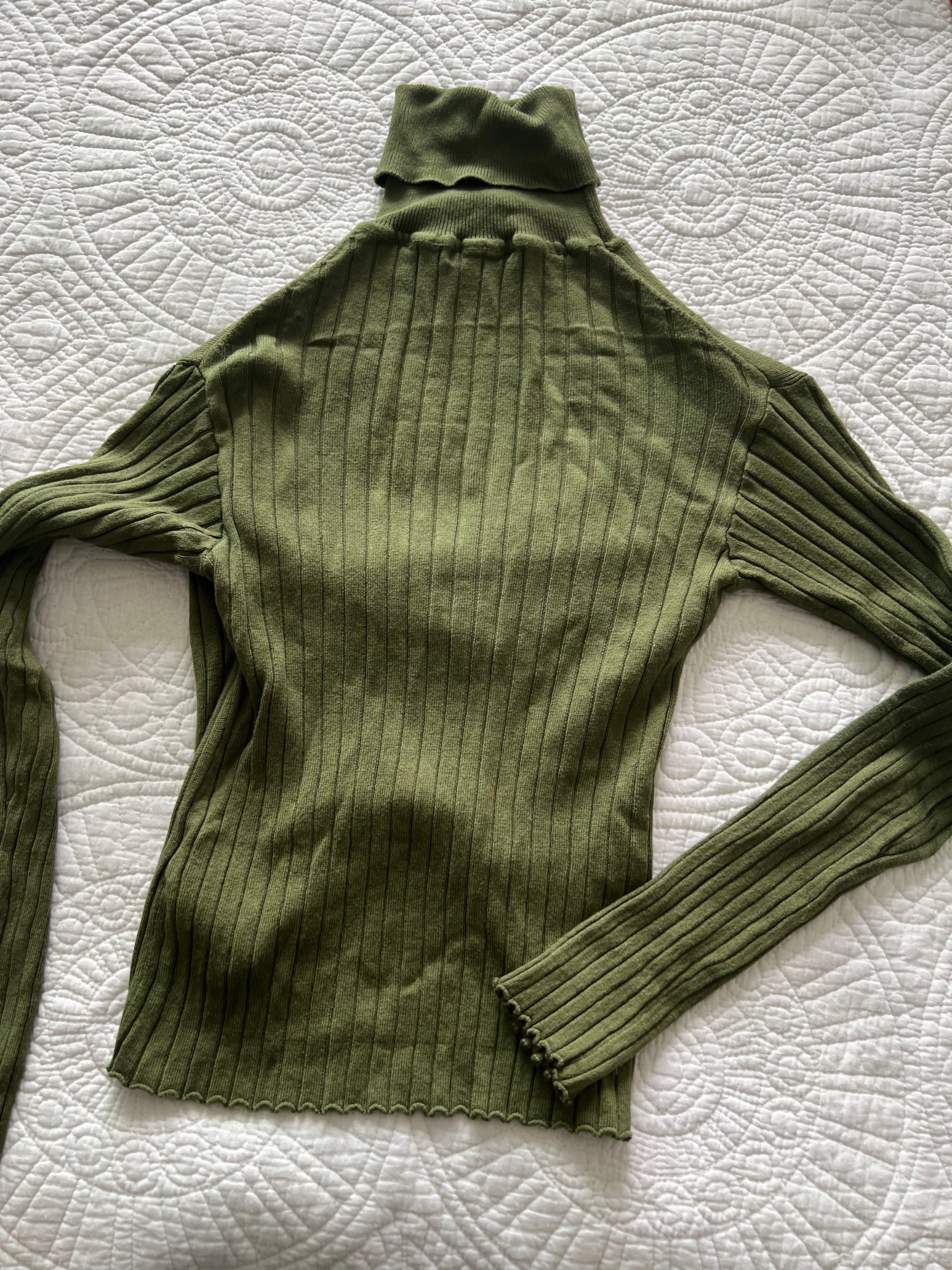 Khaki turtle neck top
