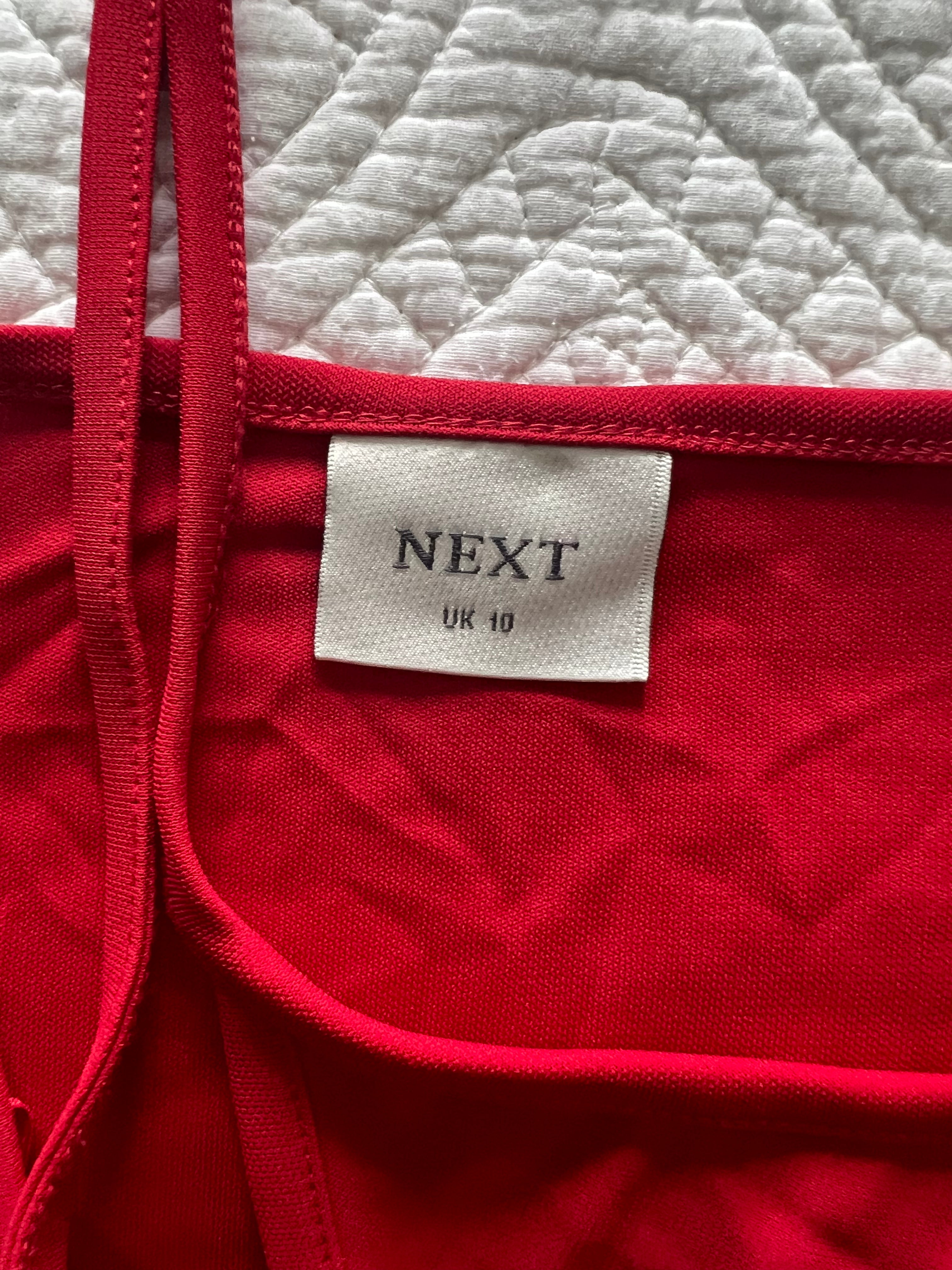 Red halter neck top
