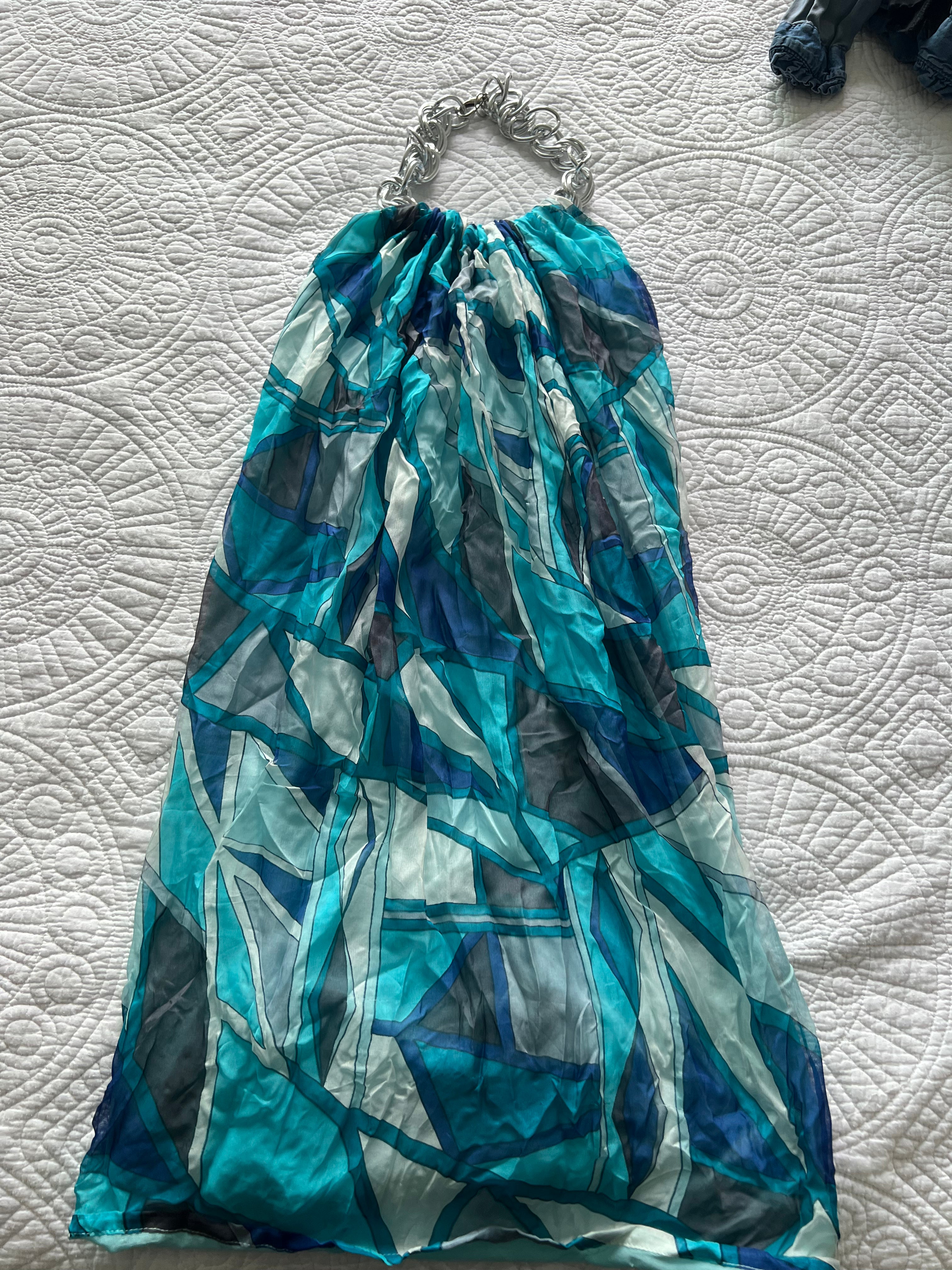 Blue mini dress