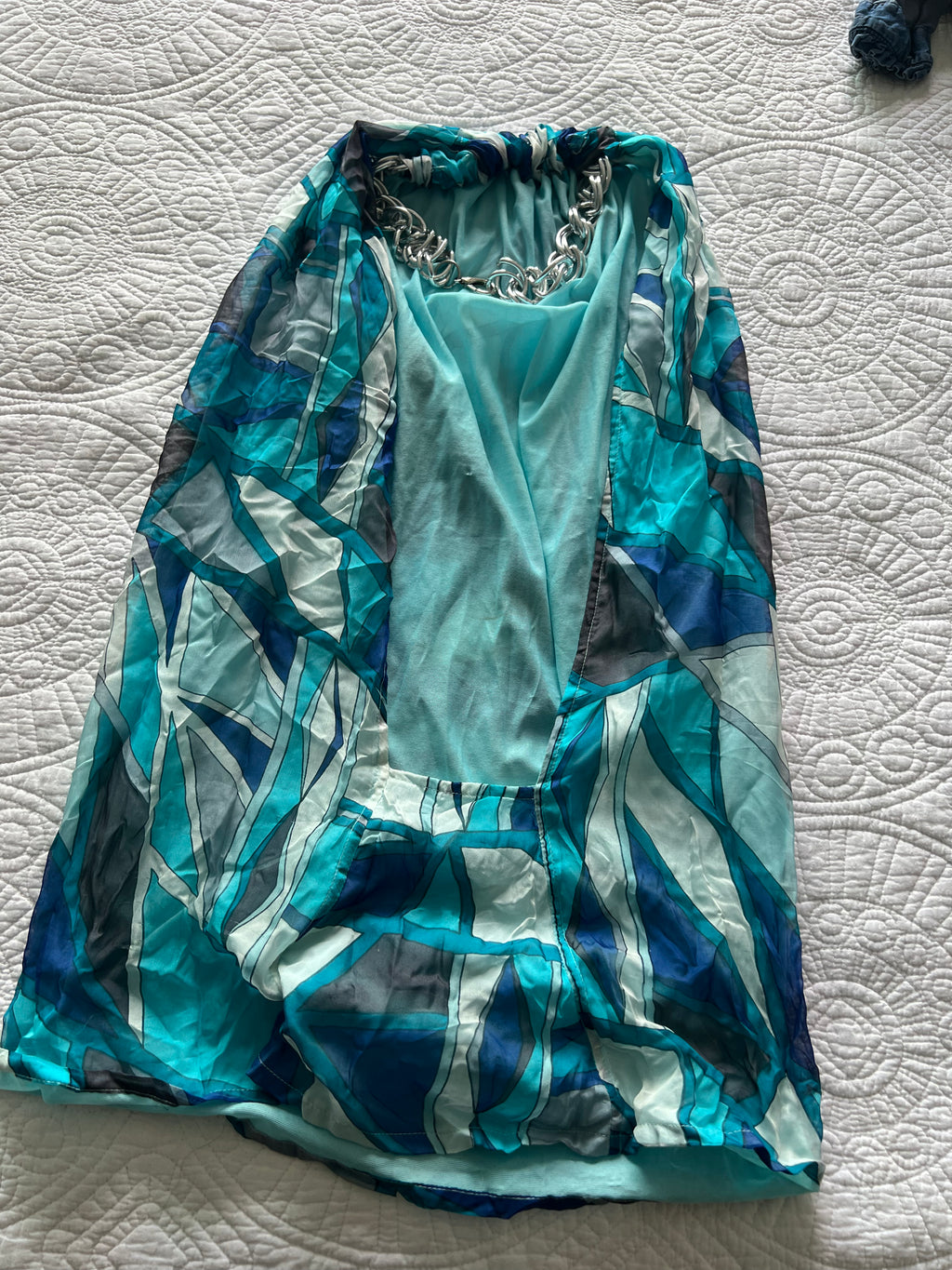 Blue mini dress