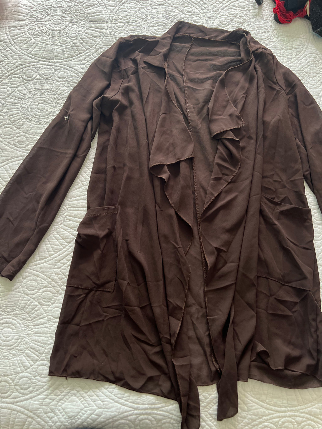 Brown sheer cardigan