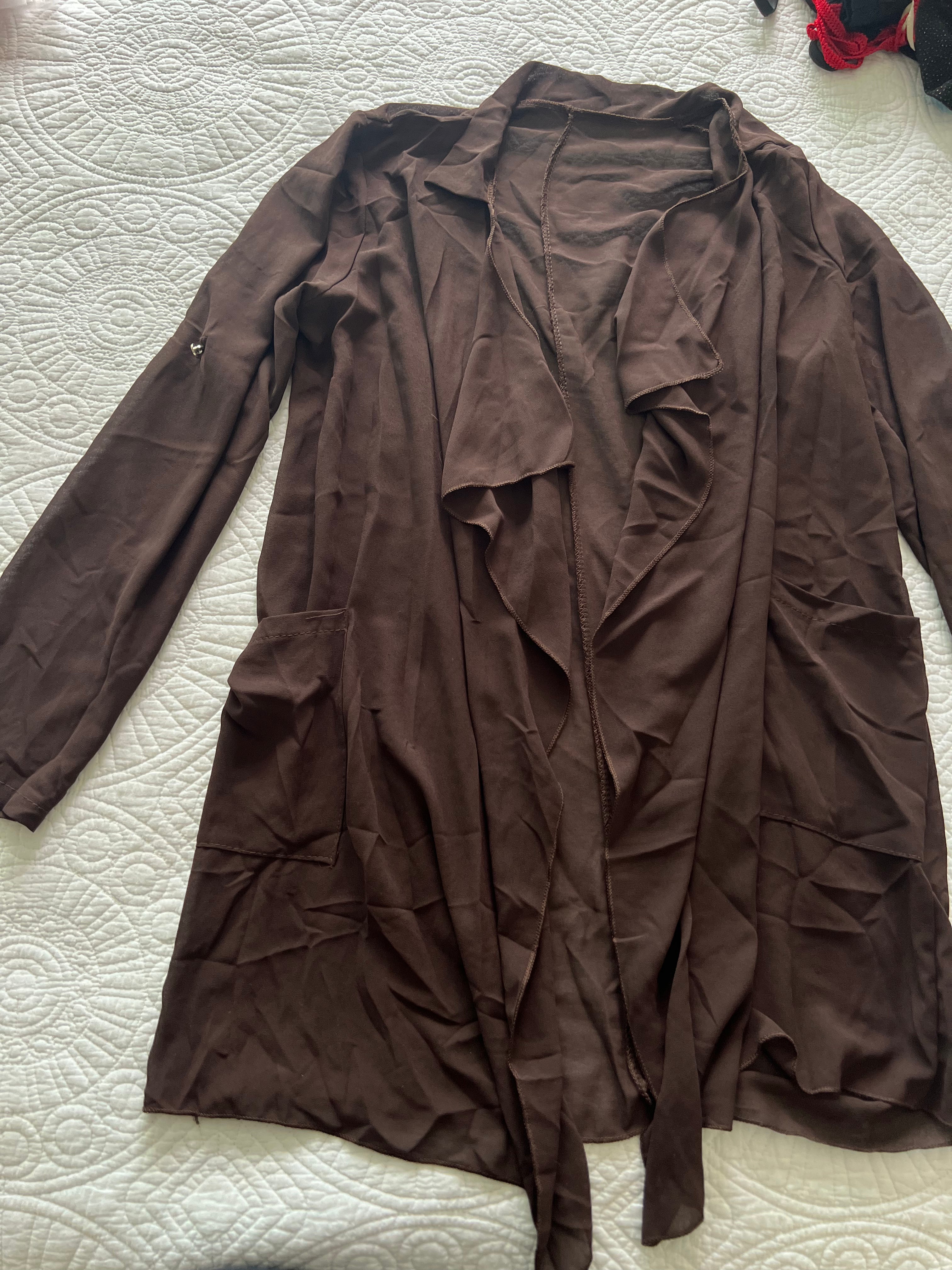 Brown sheer cardigan