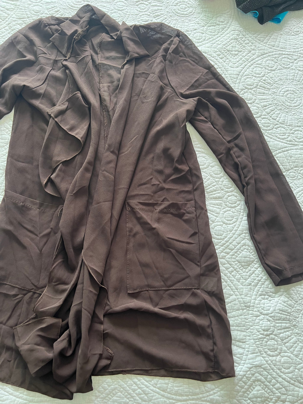 Brown sheer cardigan