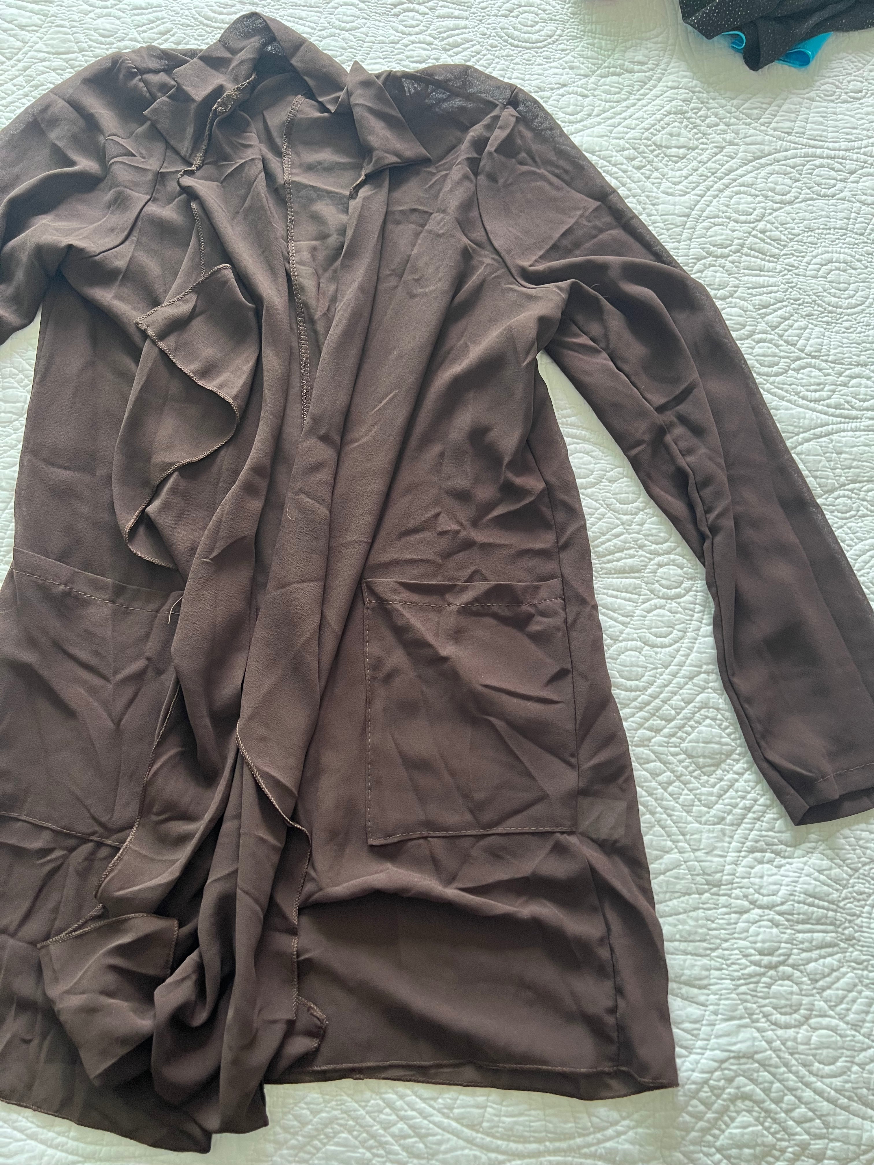 Brown sheer cardigan
