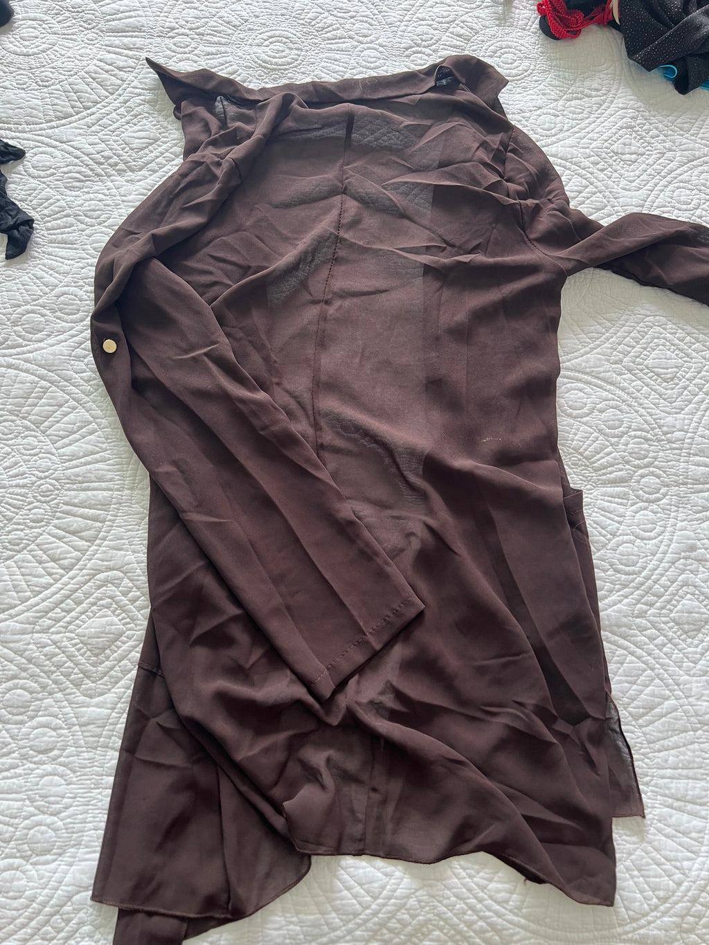 Brown sheer cardigan