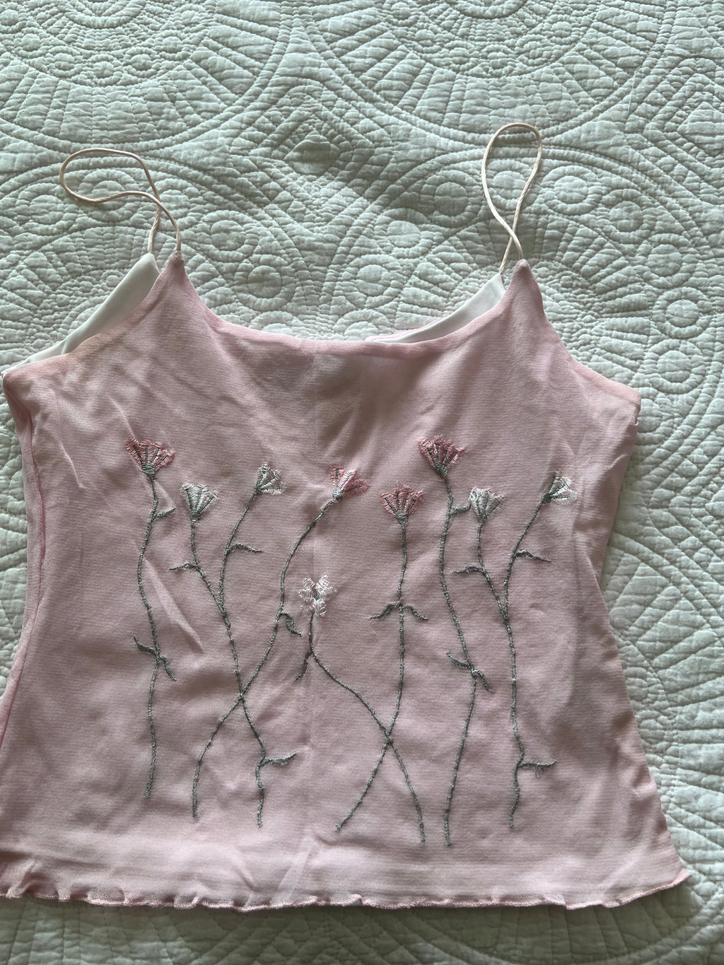 Pink strappy top