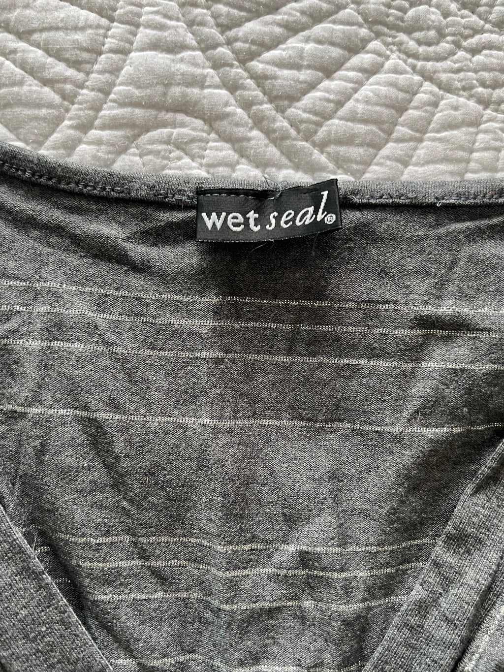 Grey v neck top
