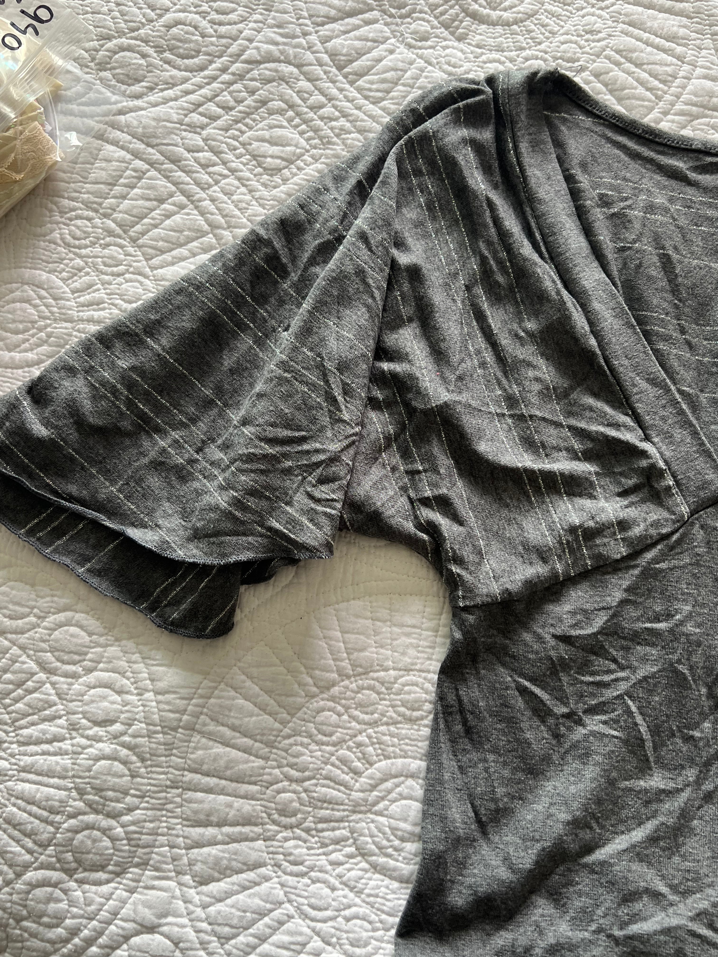 Grey v neck top