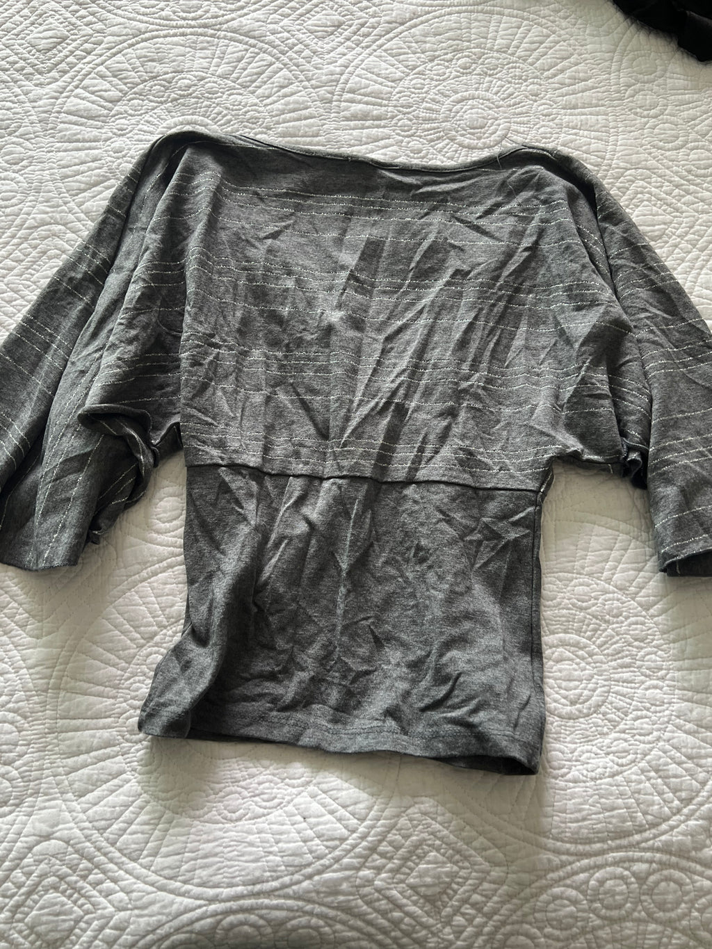 Grey v neck top
