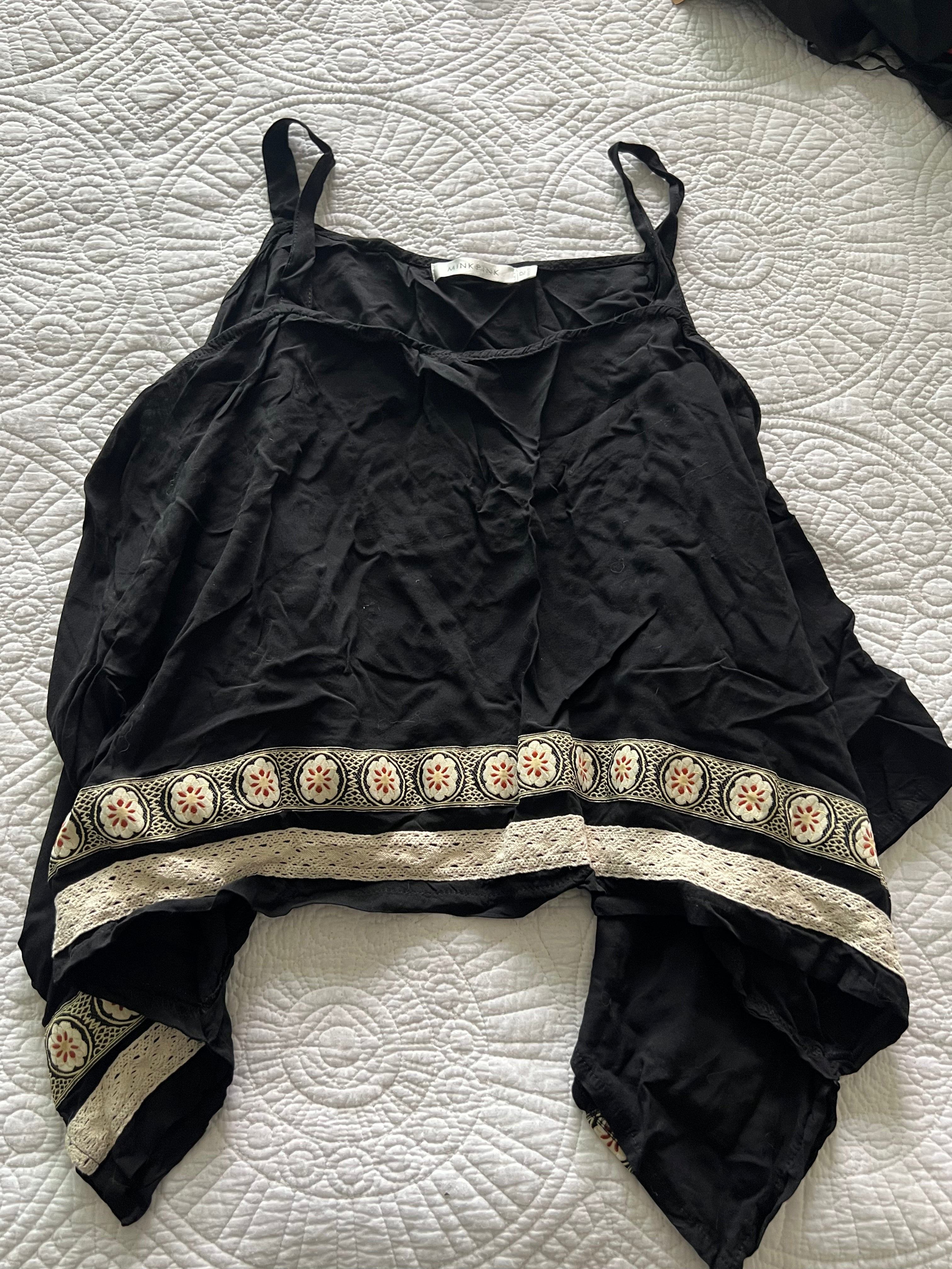 Black flowy top