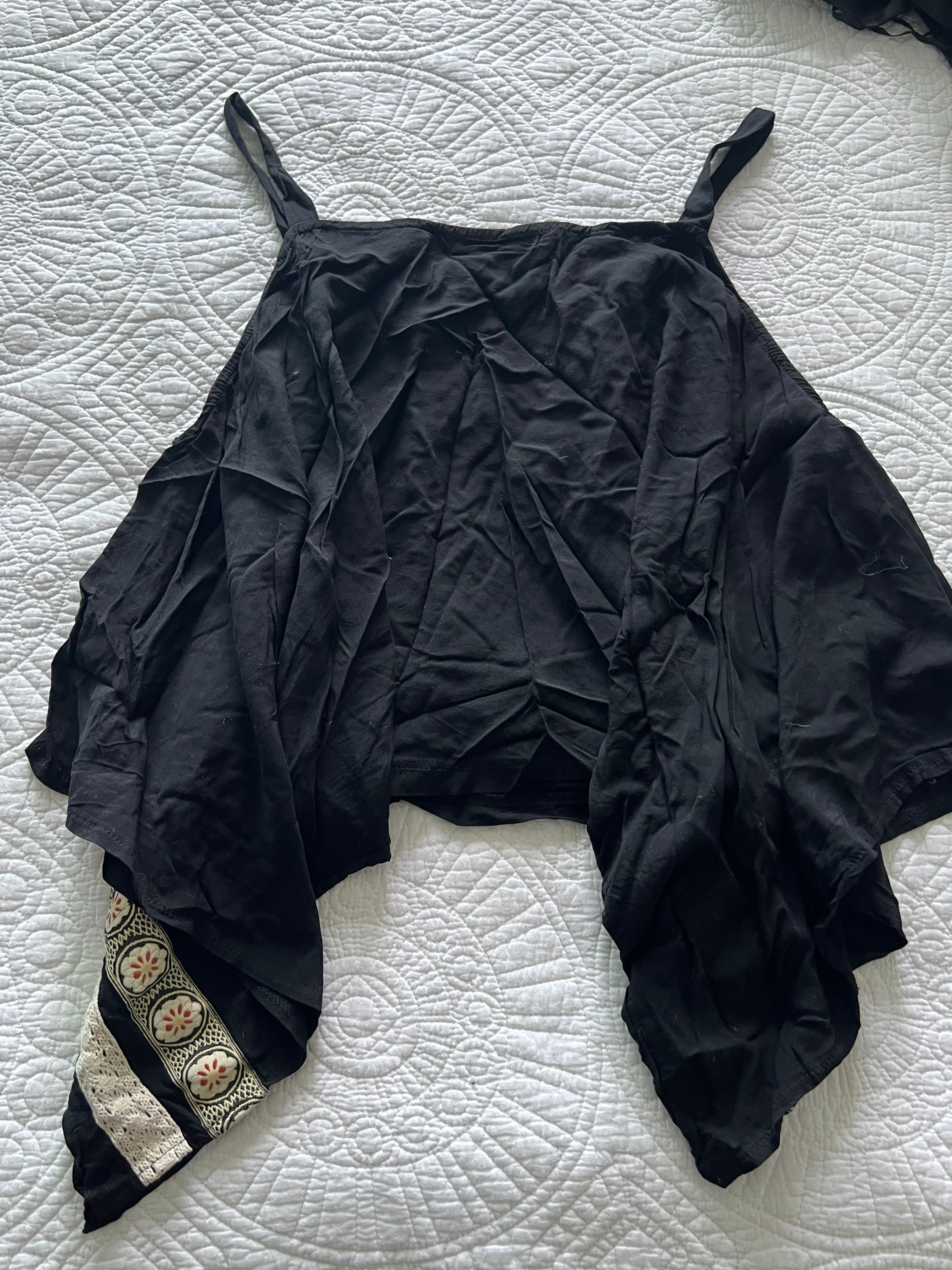 Black flowy top