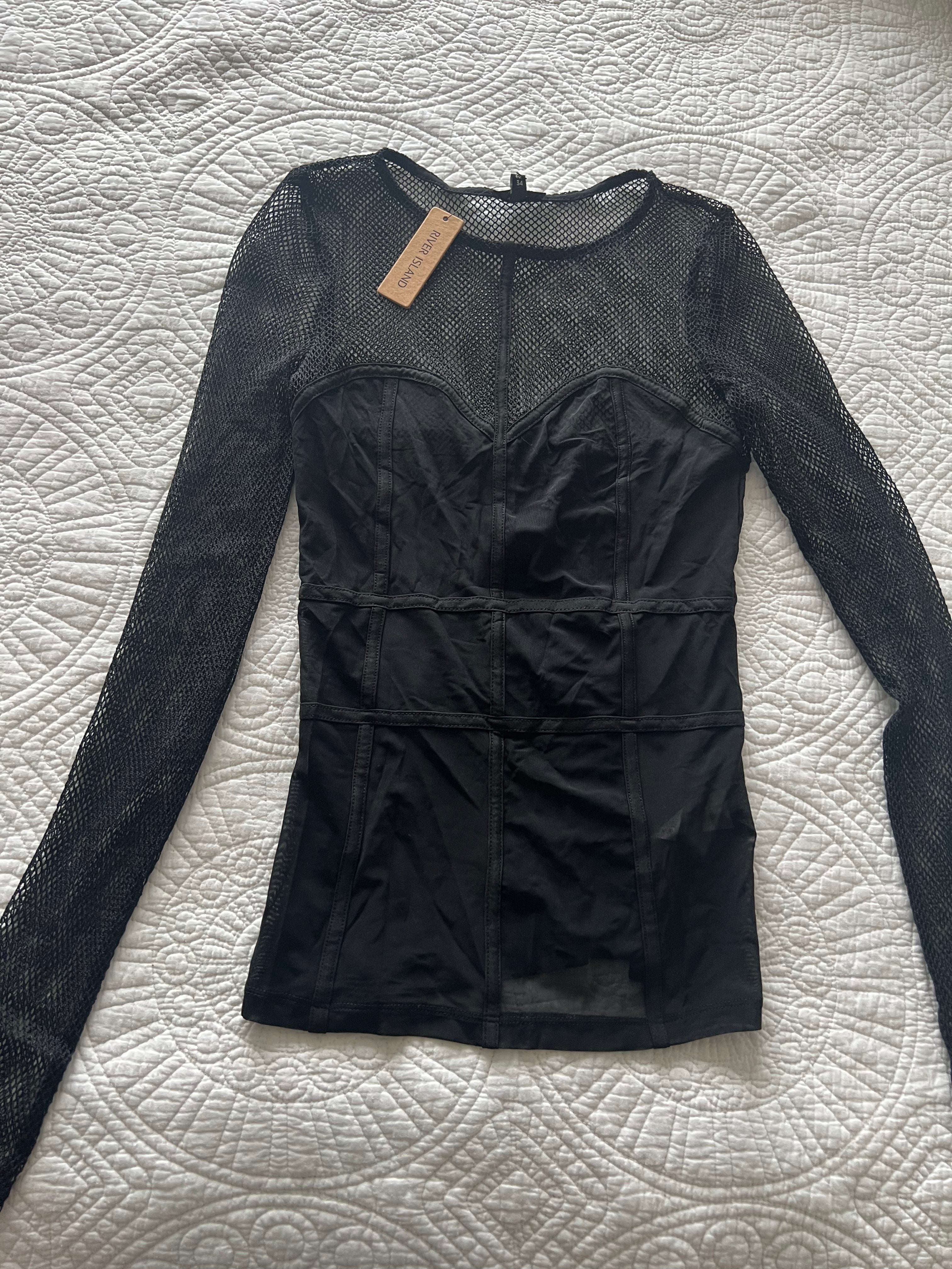 Black long sleeve top