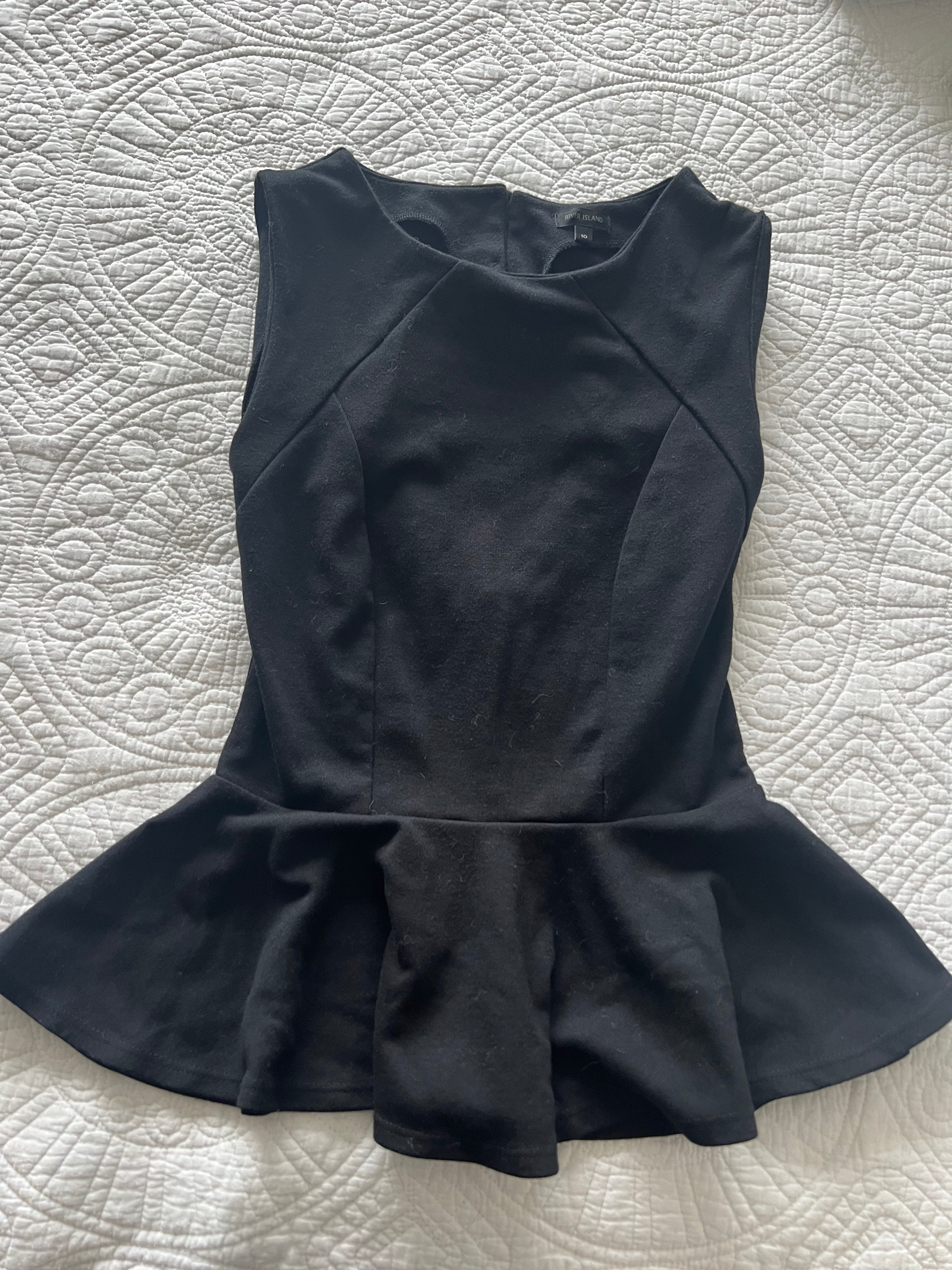 Black peplum top