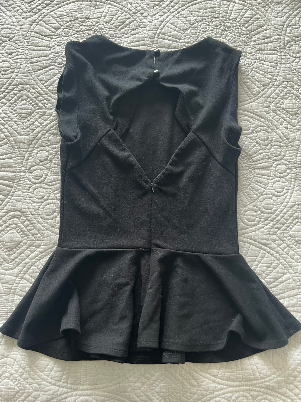 Black peplum top