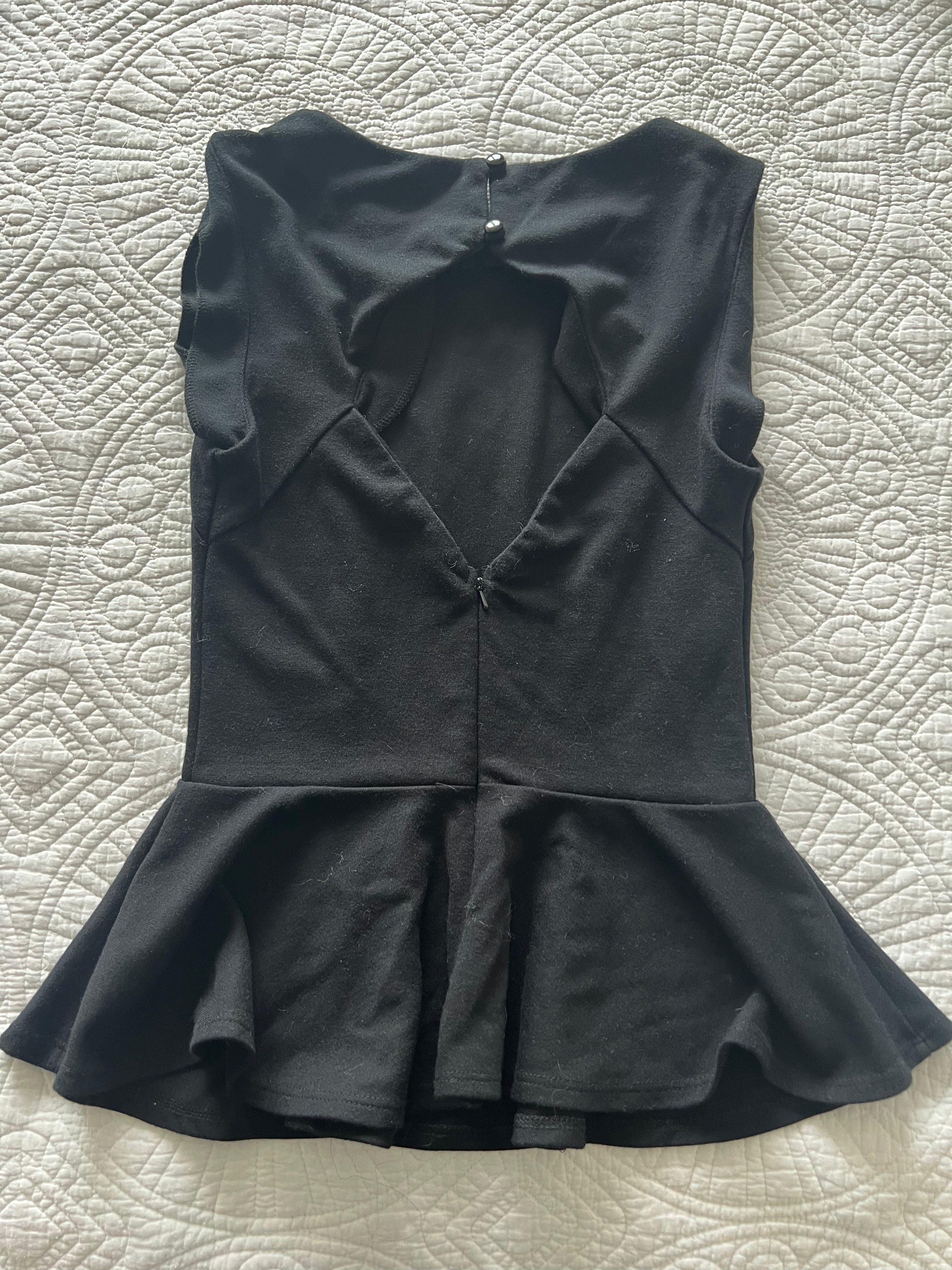 Black peplum top
