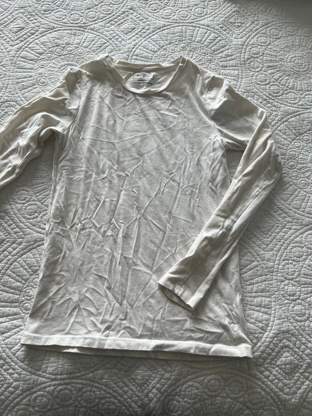 Long sleeve white top