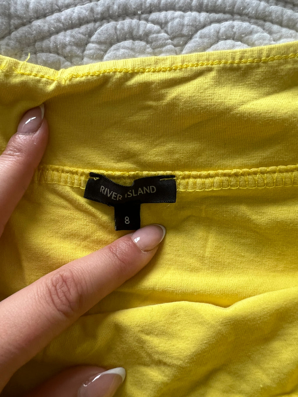 Yellow off the shoulder top