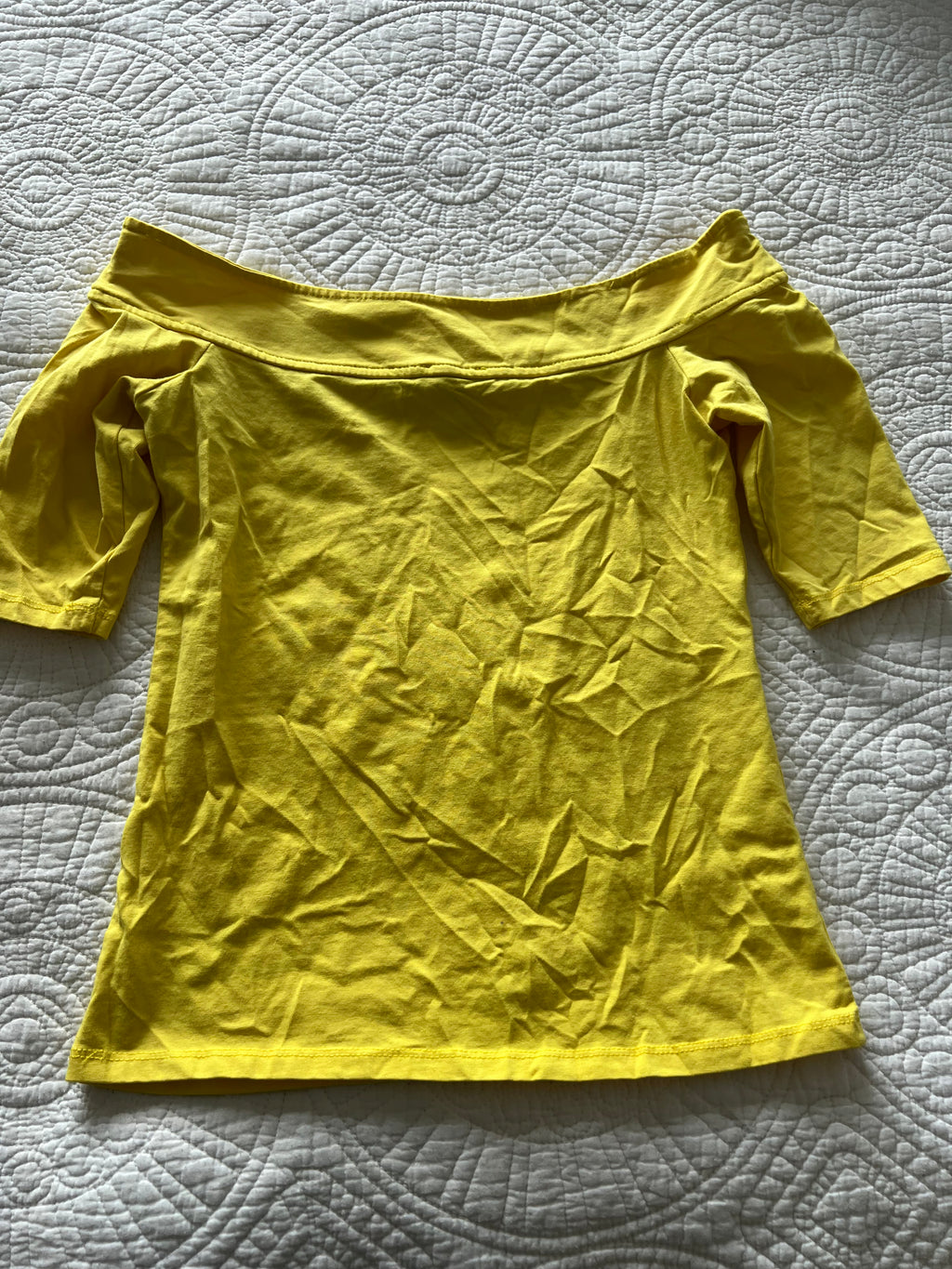 Yellow off the shoulder top