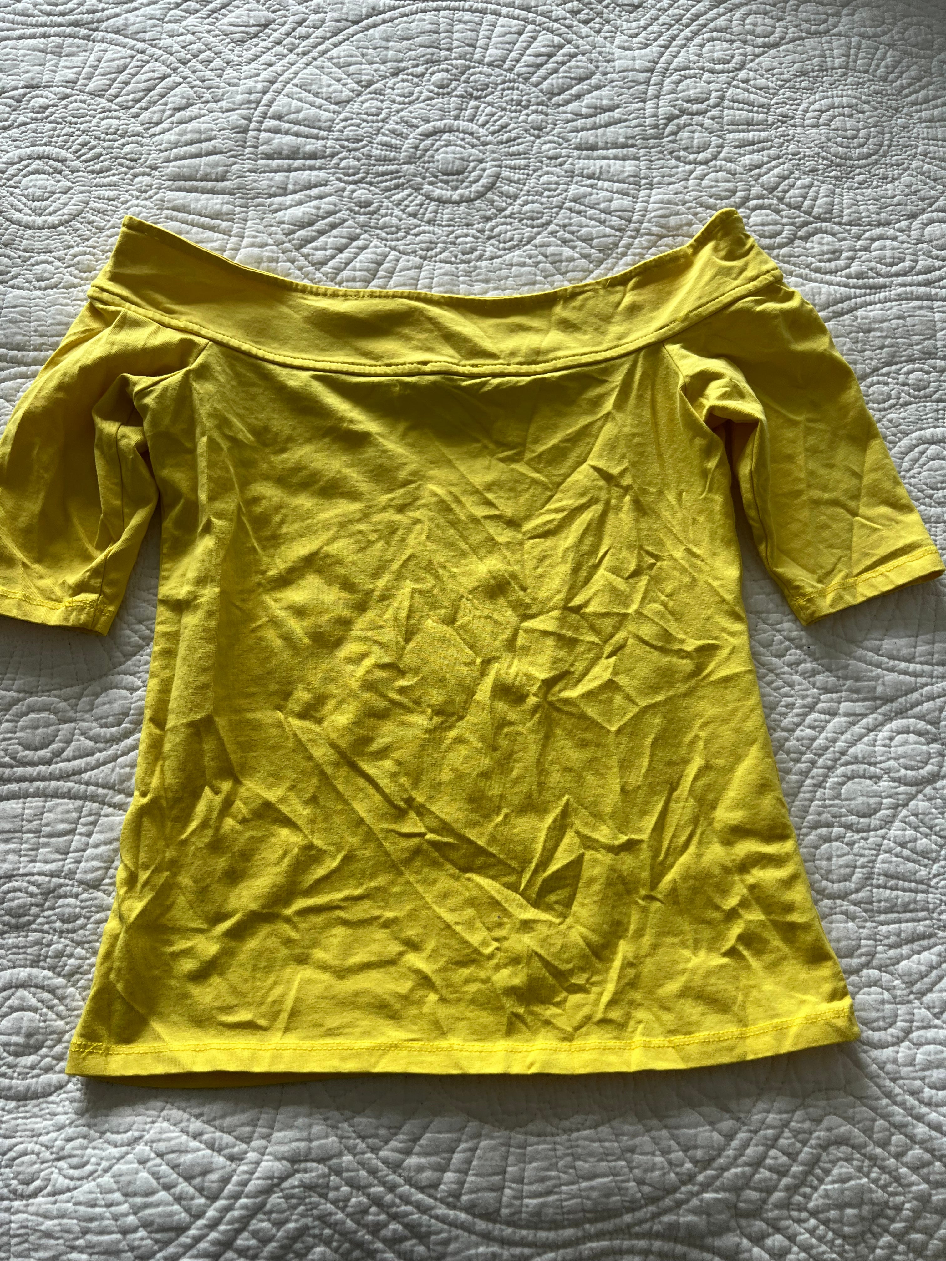 Yellow off the shoulder top