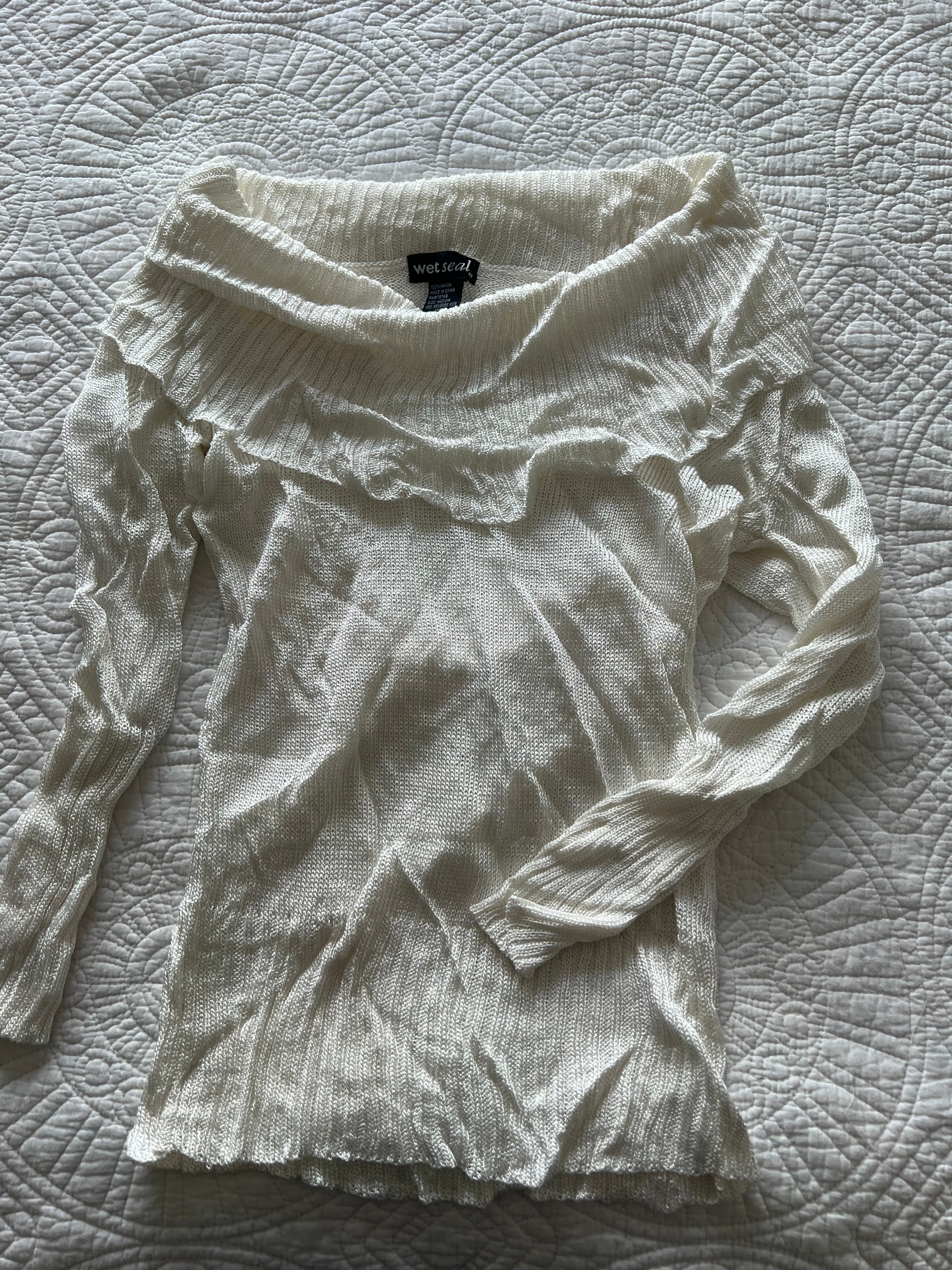 Wet seal white knitted jumper