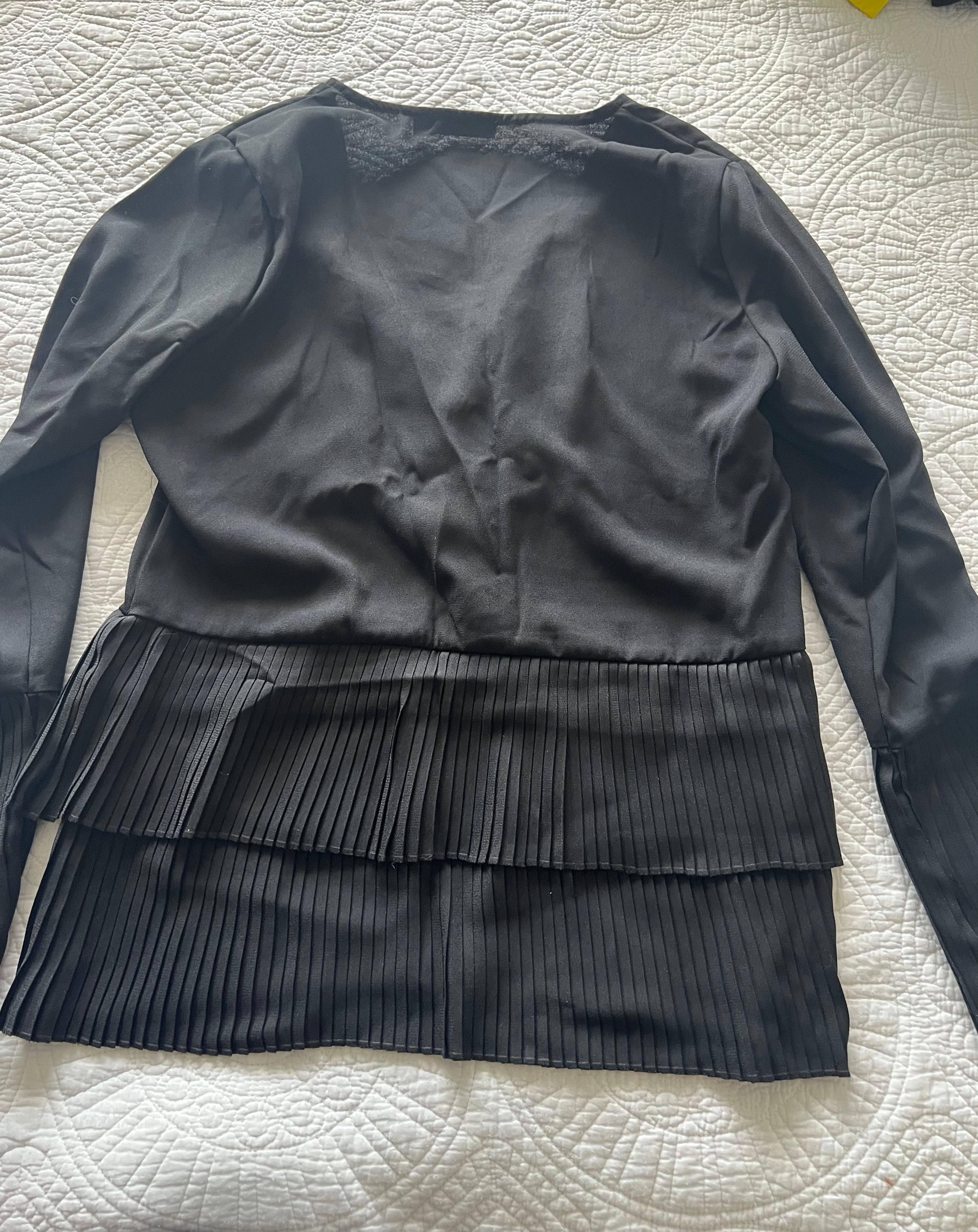 Black v neck, flowy top