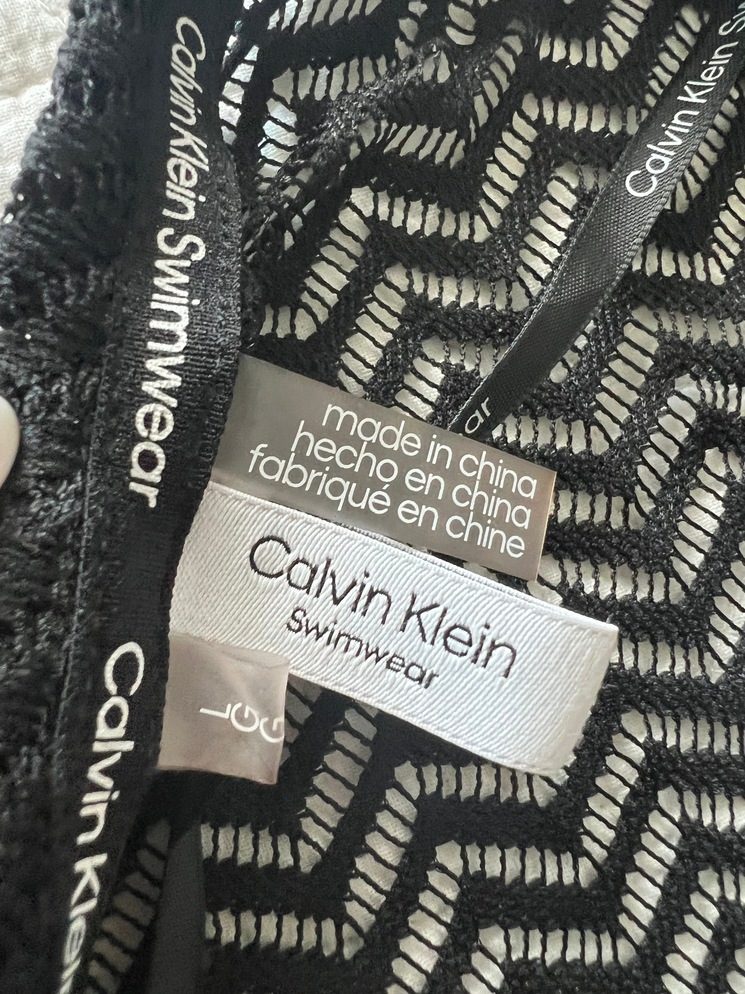 Calvin Klein black sheer top
