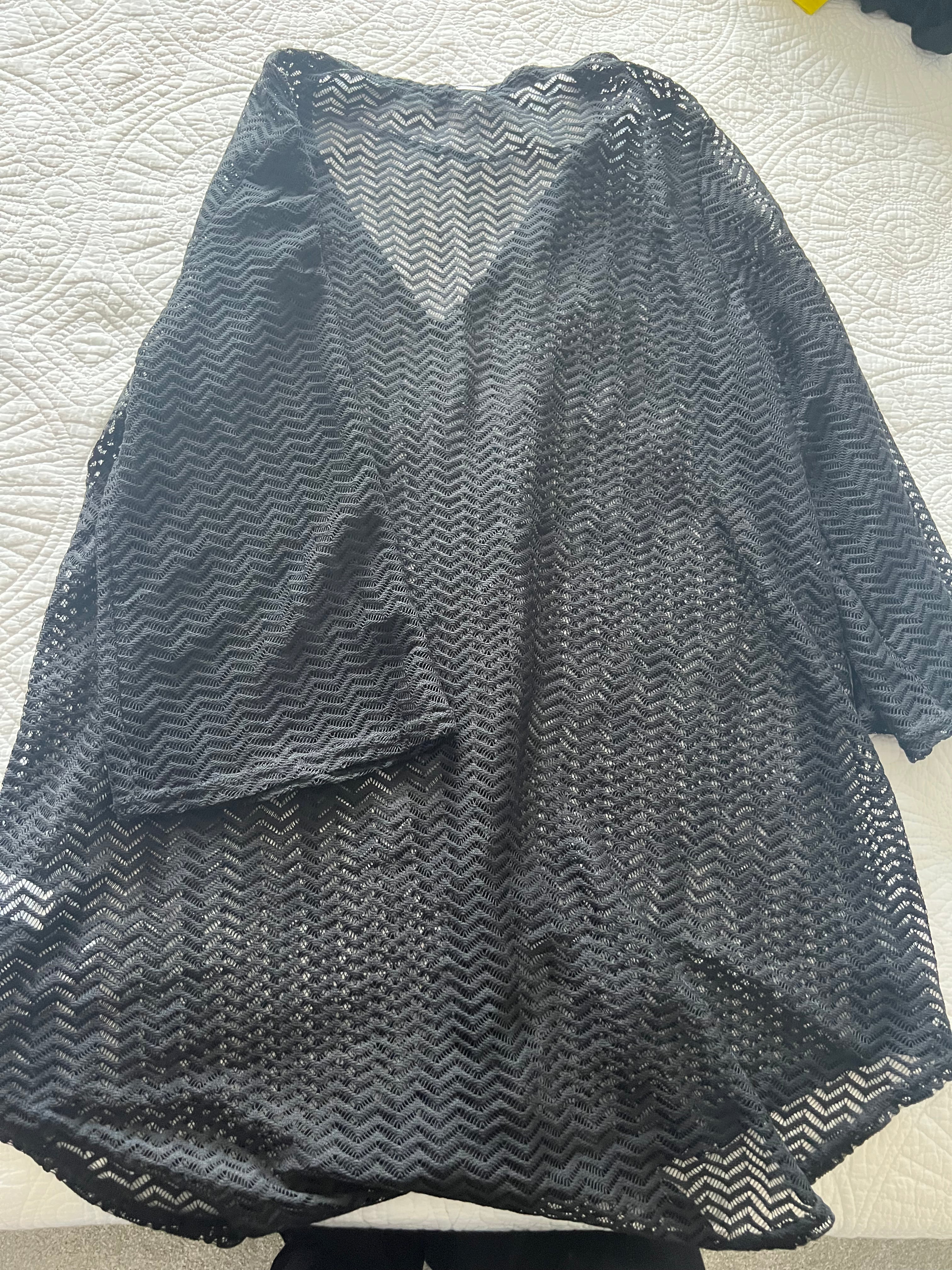 Calvin Klein black sheer top