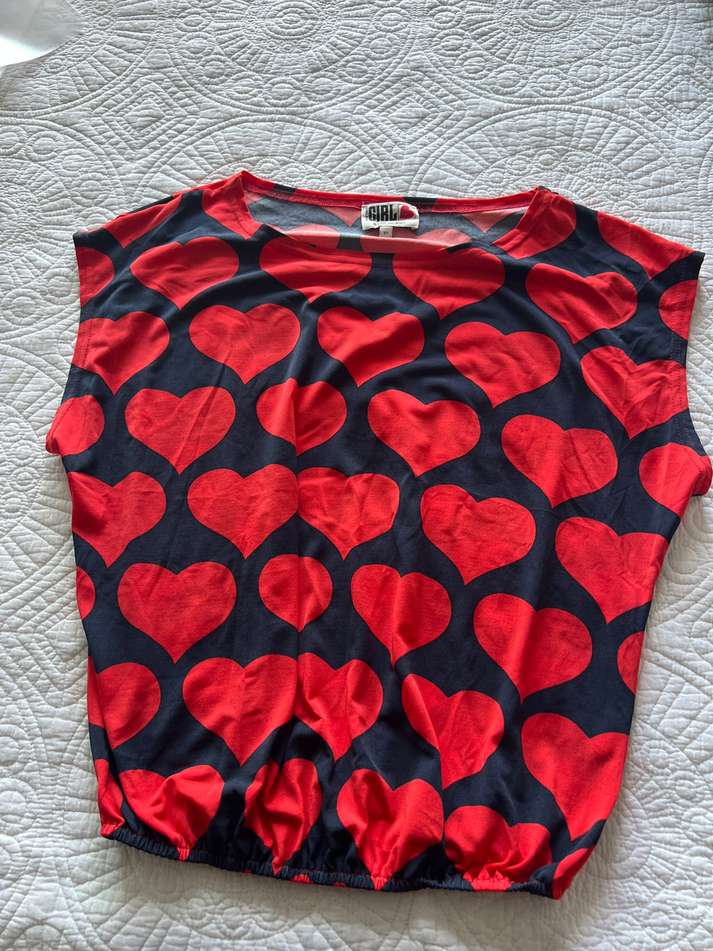 Heart print top
