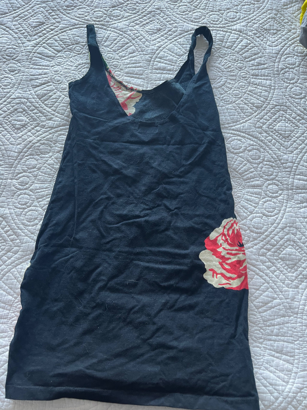 Flower black vest top
