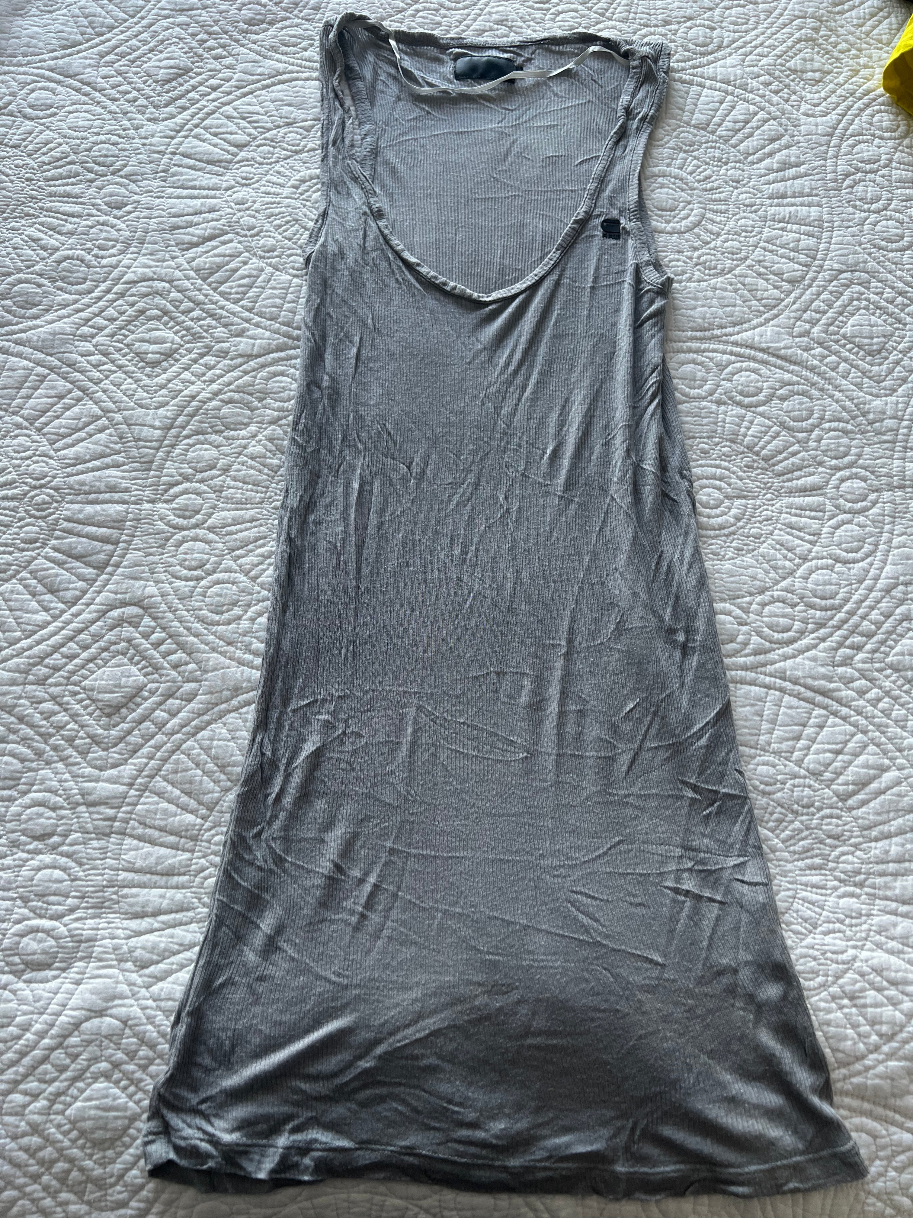 Raw grey top/dress