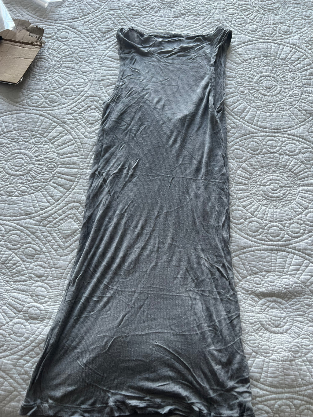 Raw grey top/dress