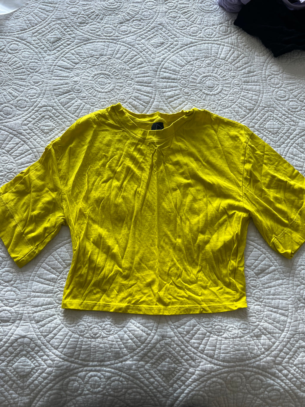 Yellow crop top