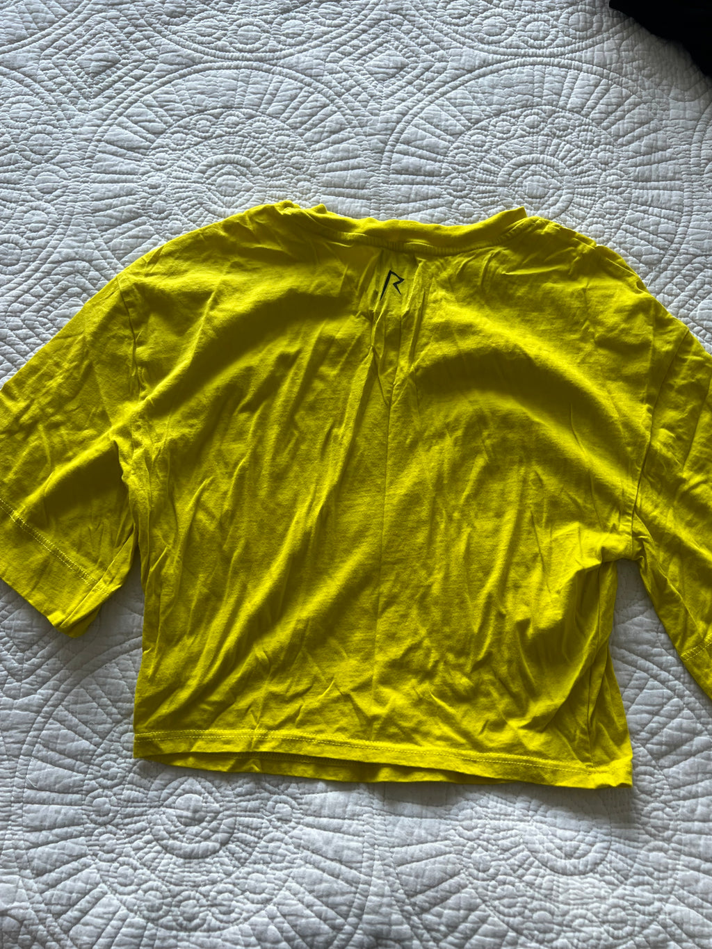 Yellow crop top