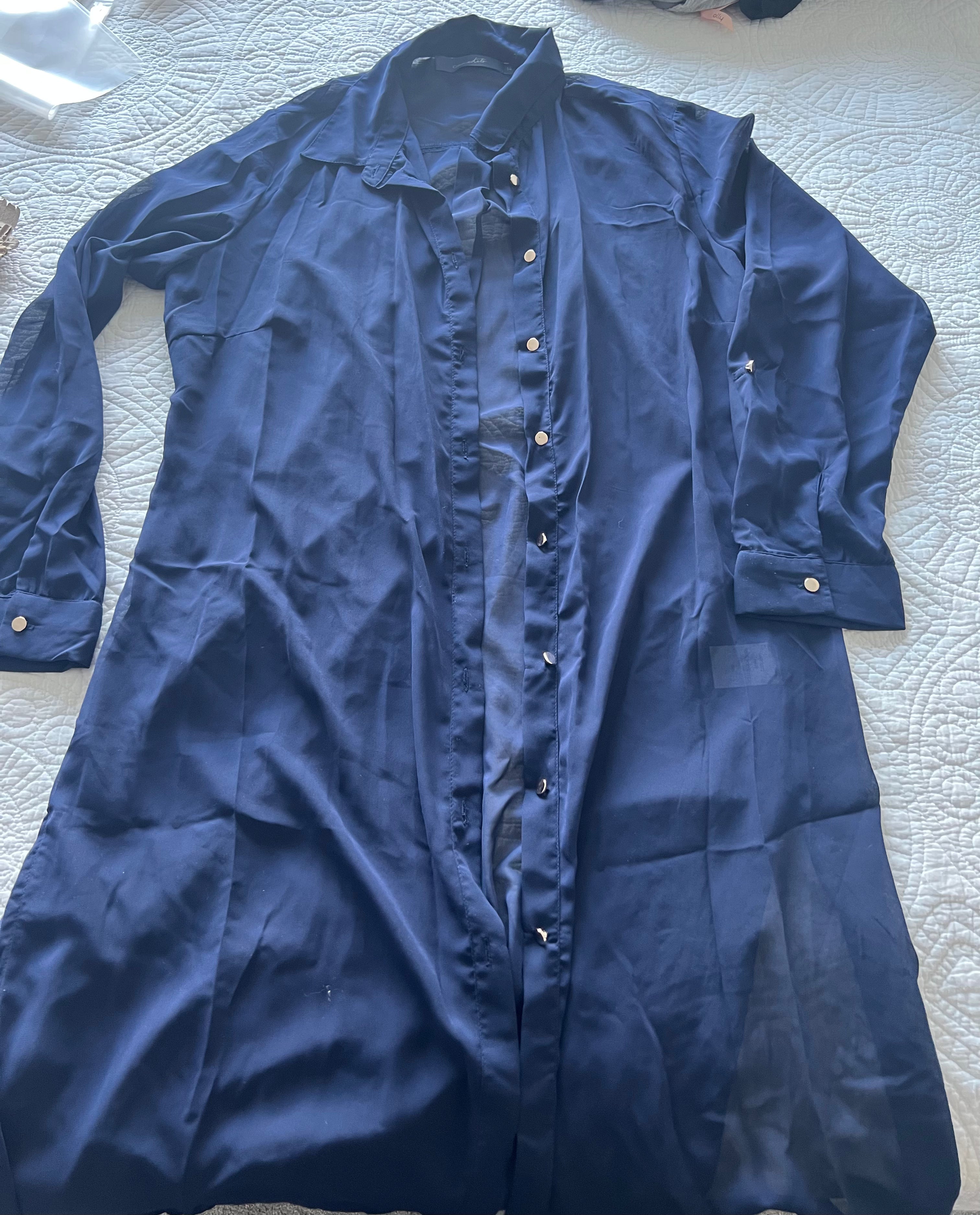 Blue sheer shirt