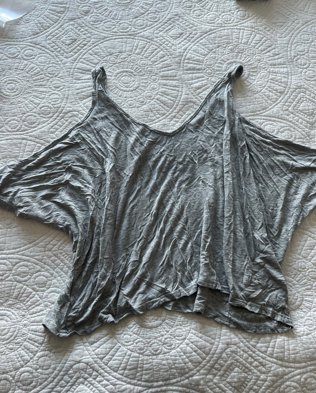 Asymmetrical gret flowy top