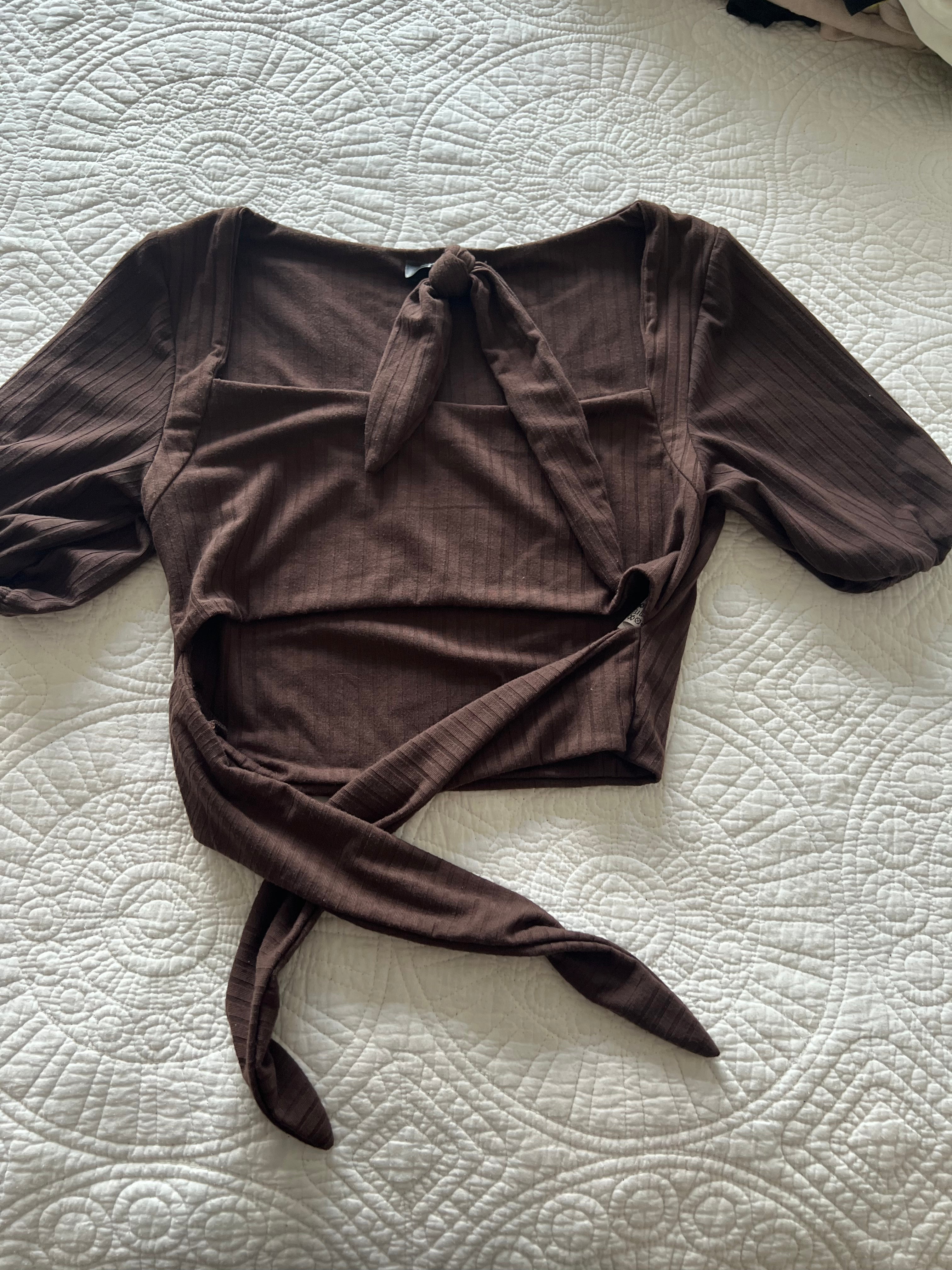 Brown crop top