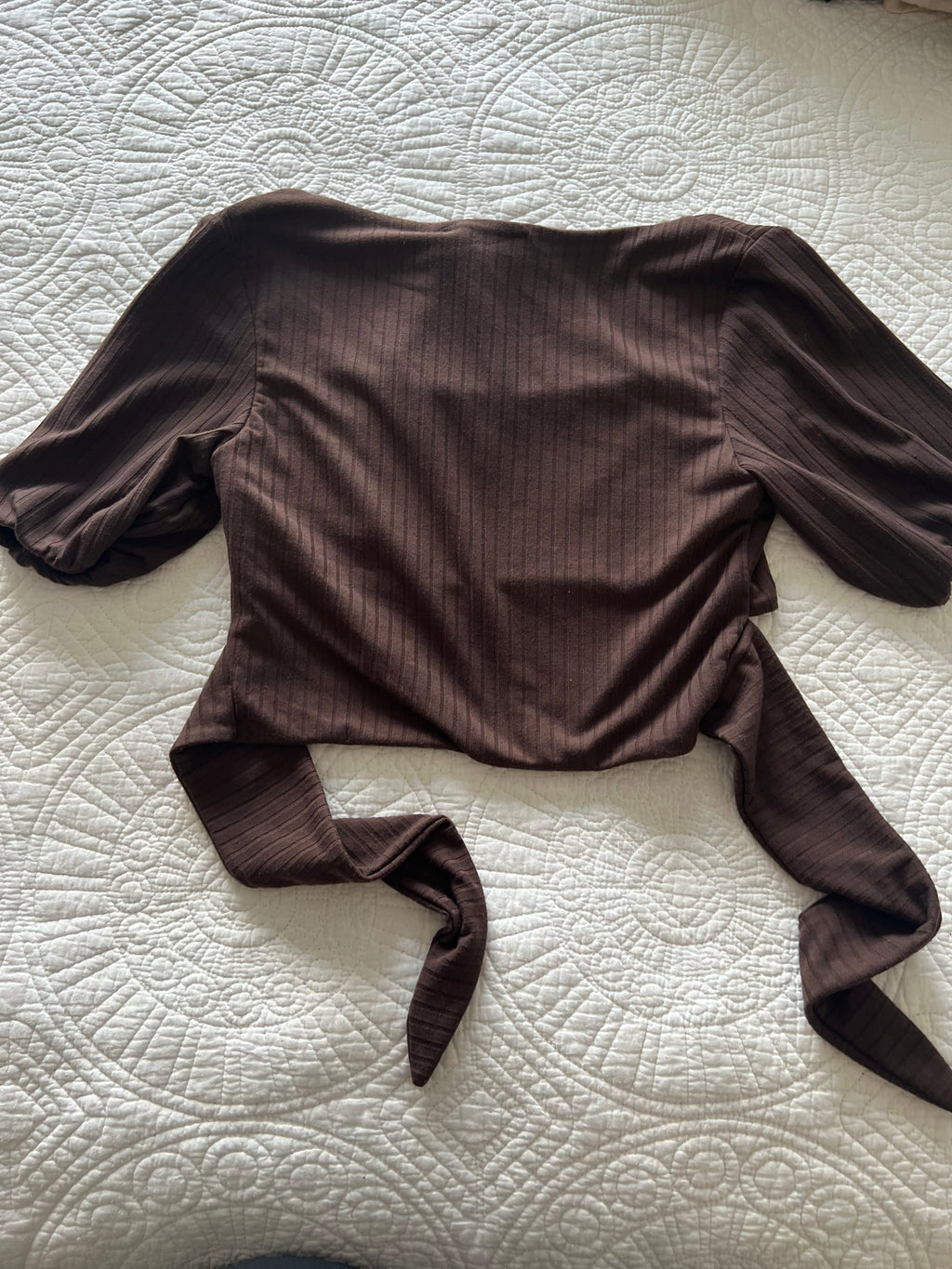 Brown crop top