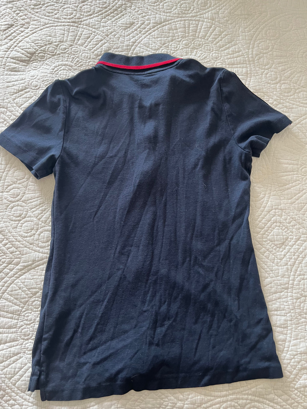 Tommy Hilfiger navy t-shirt, zip up colar